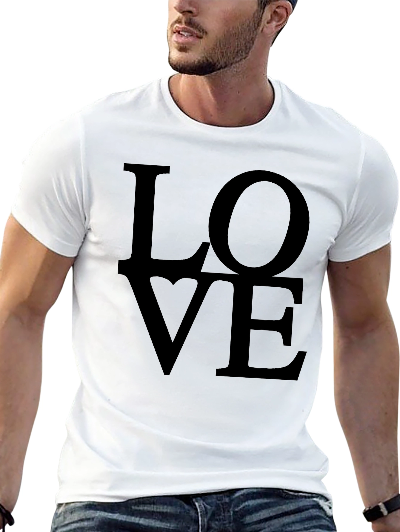 Black Love Graphic Print Tee - Stylish Black T-Shirt view 13
