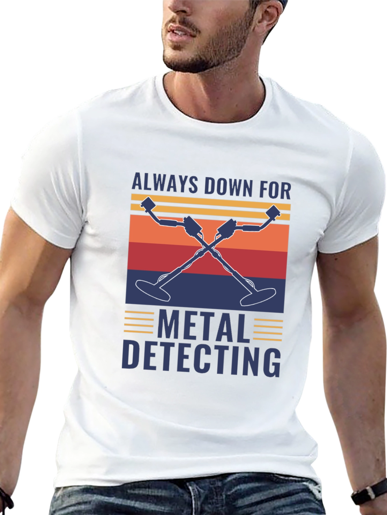 Black Metal Detecting T-Shirt - Always Down For view 13