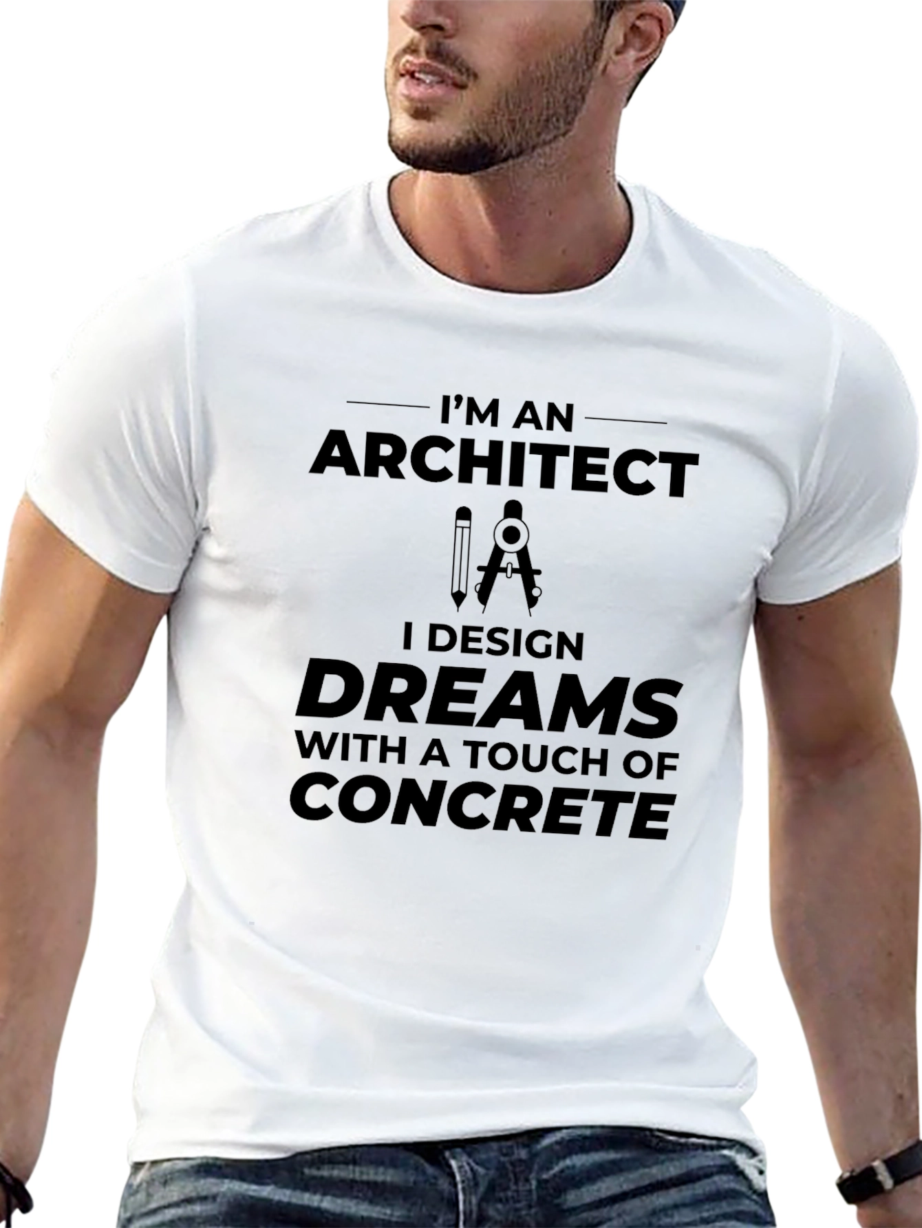 Black Architect Design Dreams T-Shirt - Concrete Touch view 13