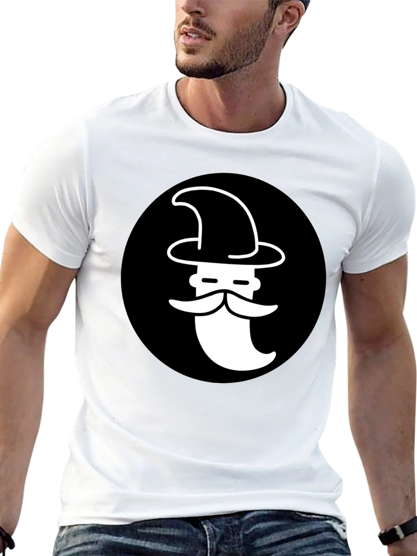 Black Wizard Graphic T-Shirt - Black Cotton Tee view 13