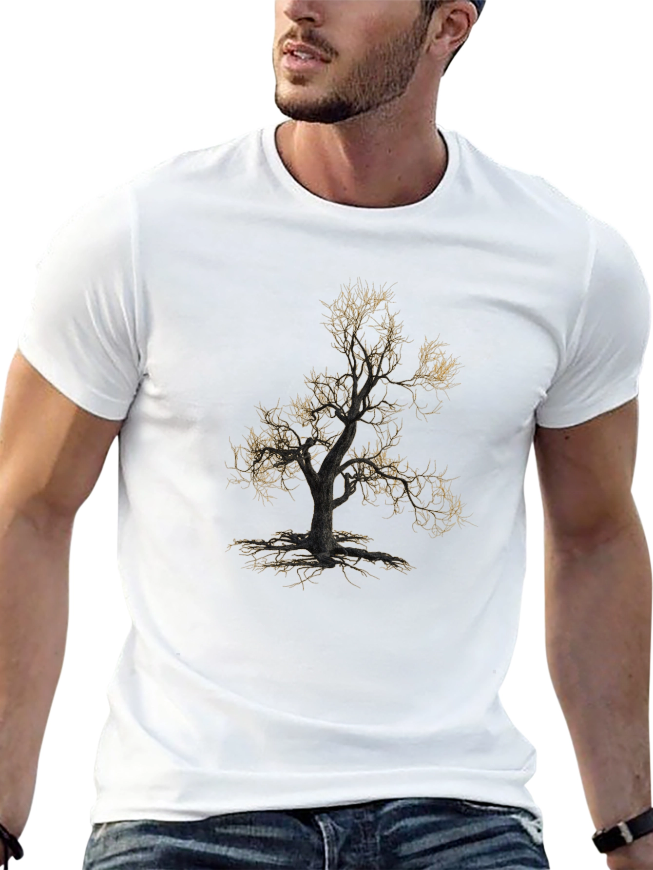 Black Black Tree Graphic Tee - Men's Short Sleeve Casual Top view 13