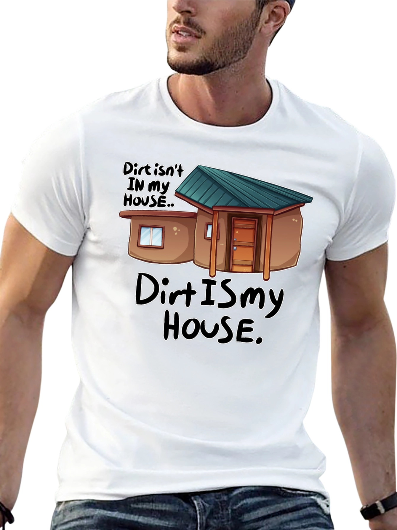 Black Dirt Is My House Funny Graphic T-Shirt view 13