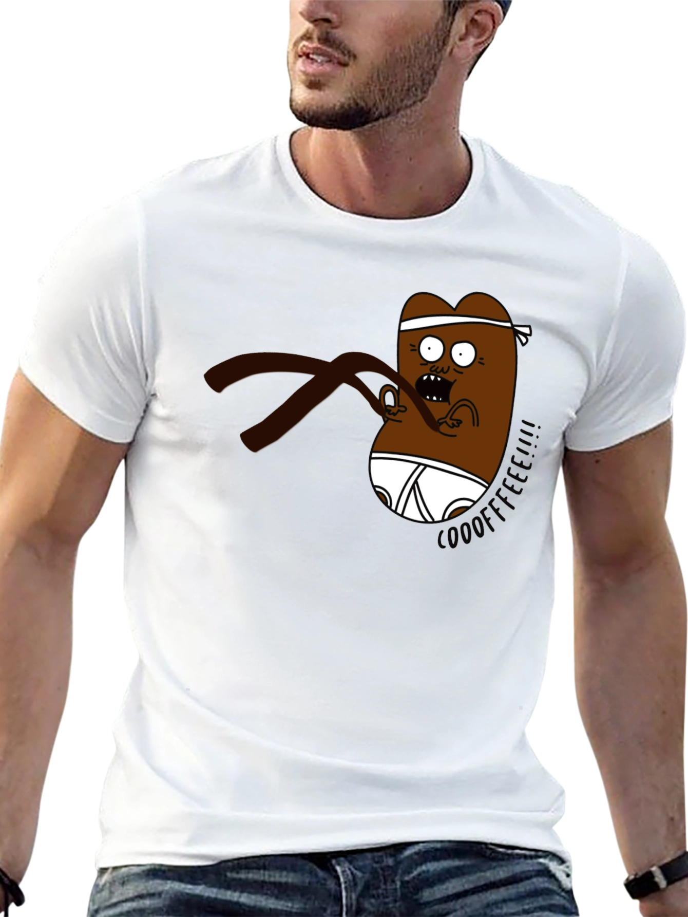 Black Cartoon Character Black T-Shirt view 13