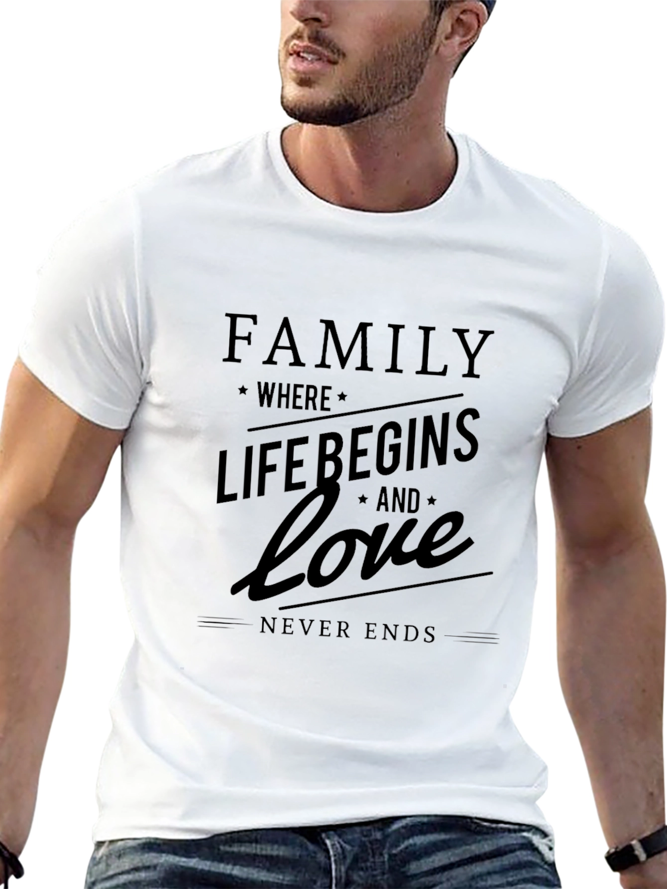 Black Family Where Life Begins T-Shirt view 13