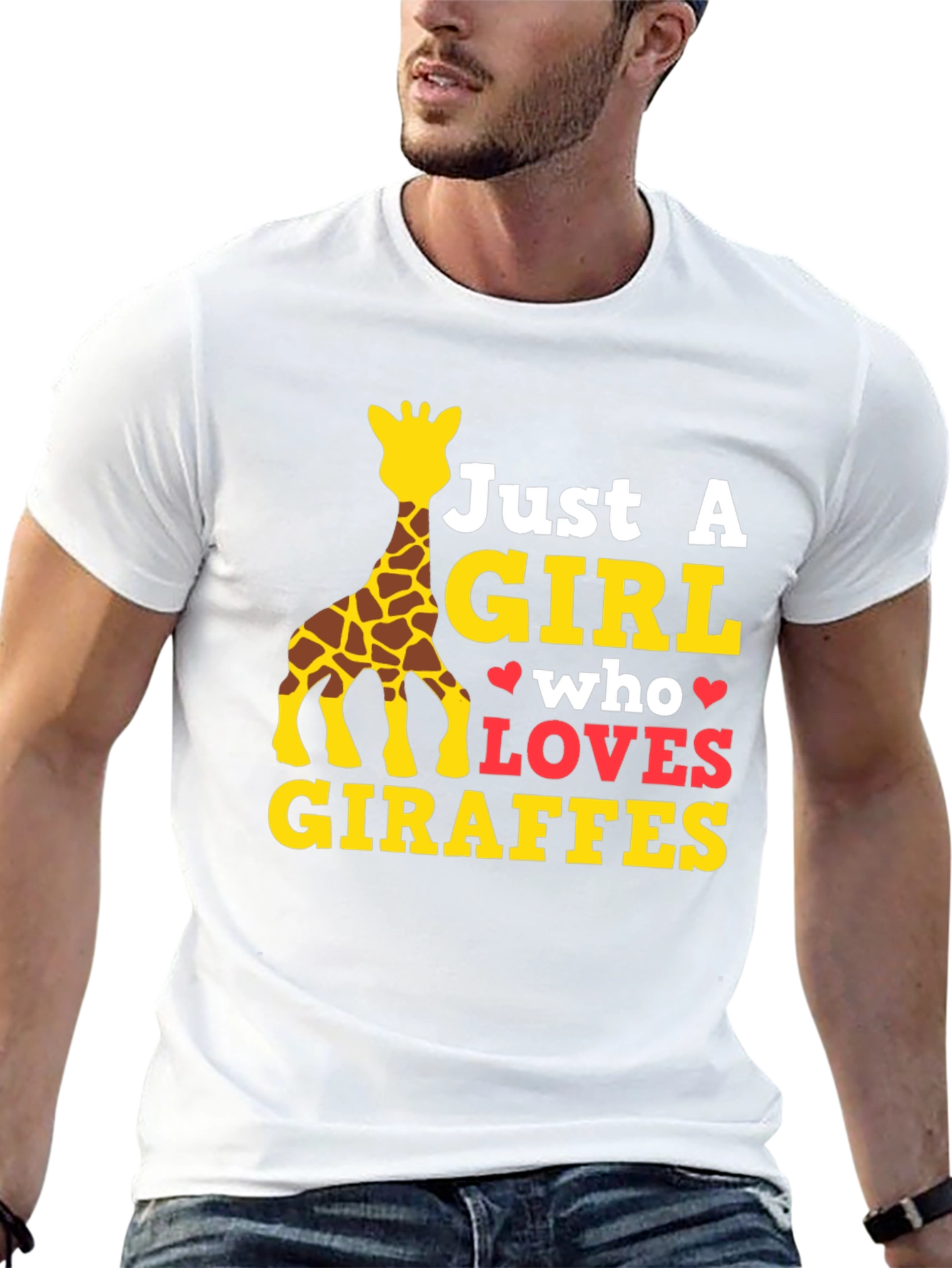 Black Just A Girl Who Loves Giraffes T-Shirt view 13