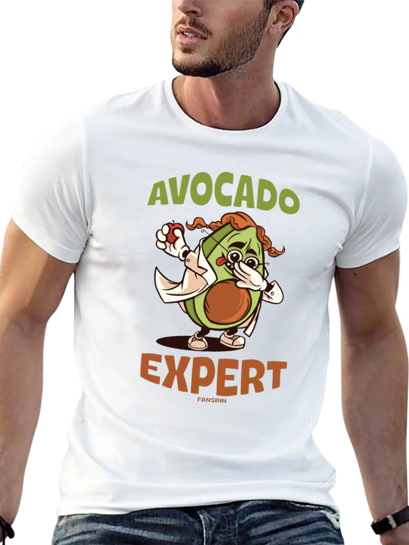 Black Avocado Expert Graphic T-Shirt - Funny Foodie Tee view 13