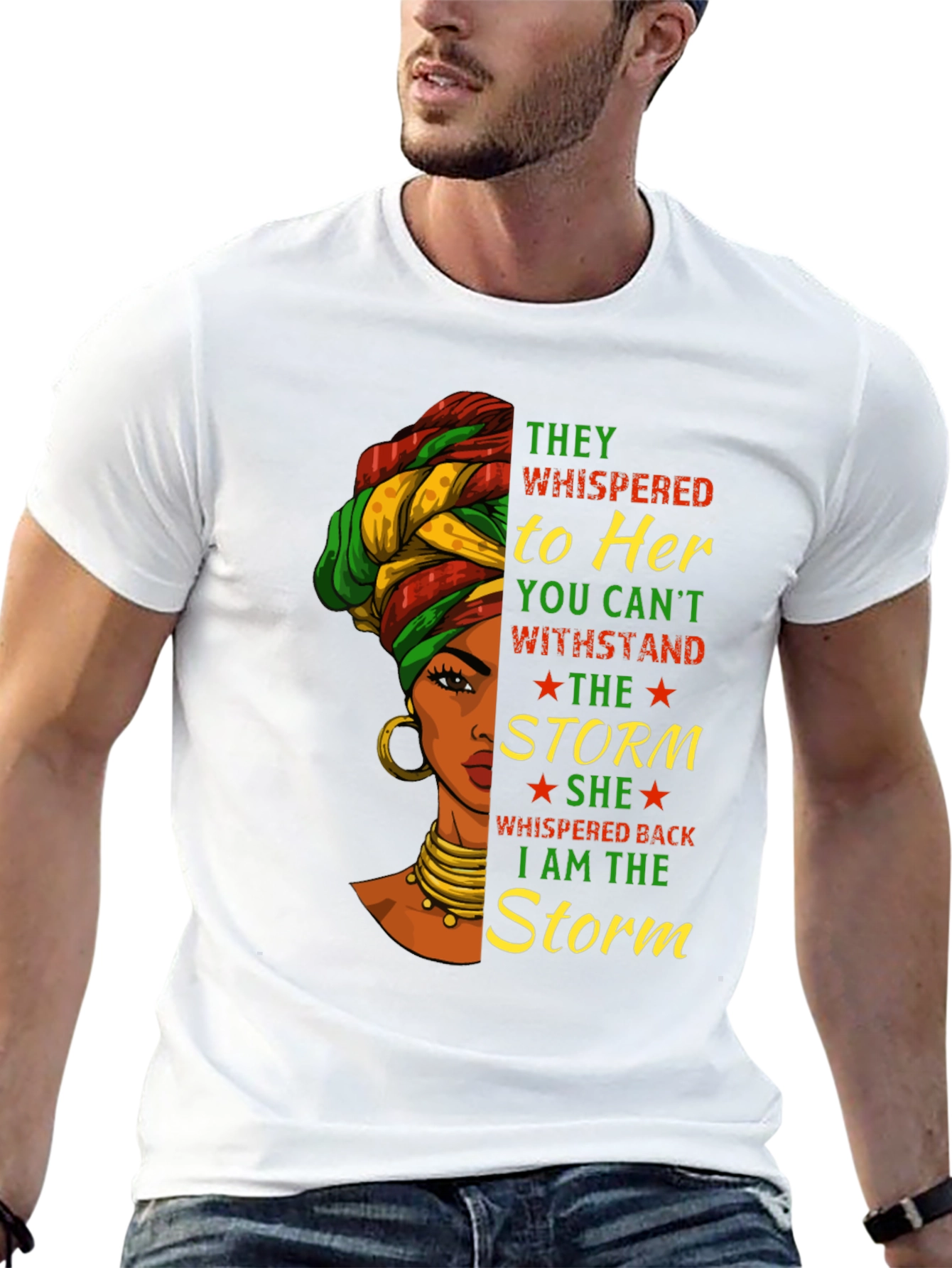 Black I am the Storm Graphic T-Shirt view 13