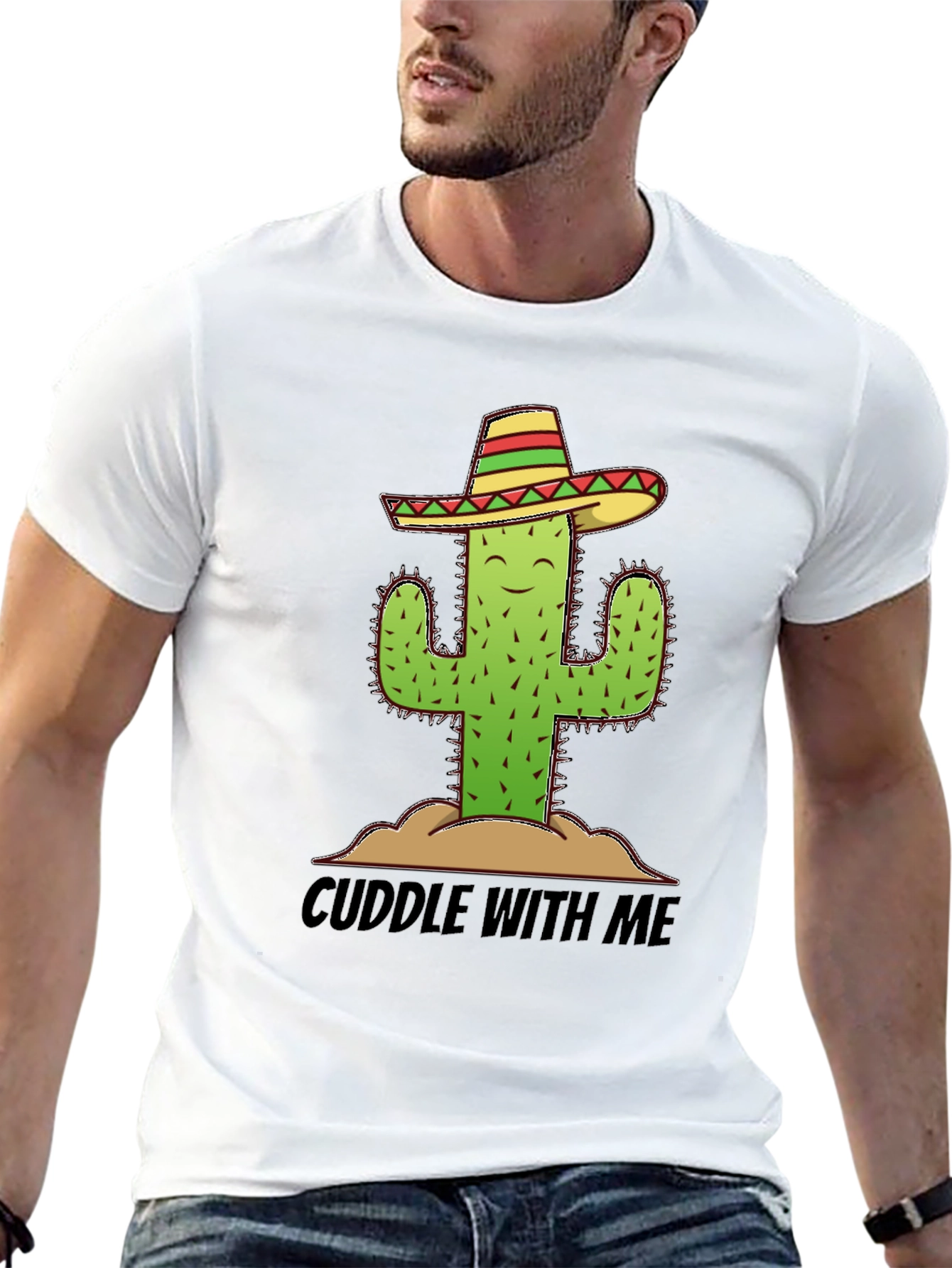 Black Cuddle With Me Cactus Sombrero Graphic Tee view 13