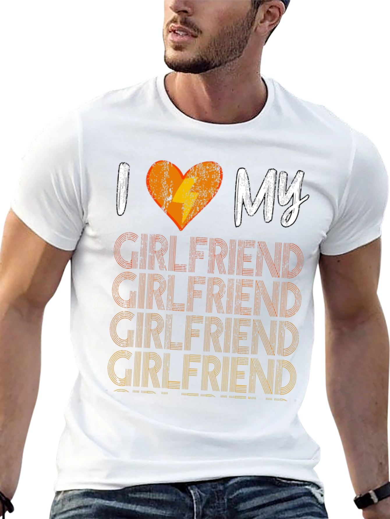 Black I Heart My Girlfriend T-Shirt - Funny Gift view 13