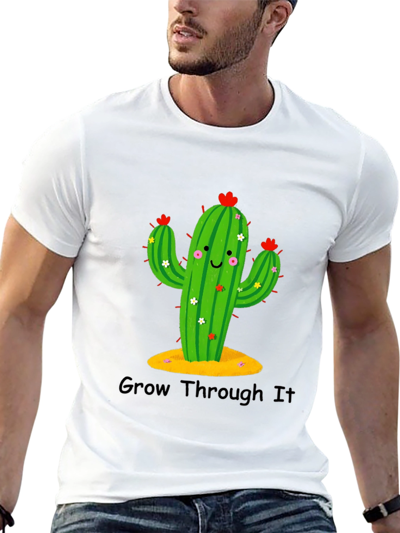 Black Cactus Graphic Tee - Grow Through It view 13