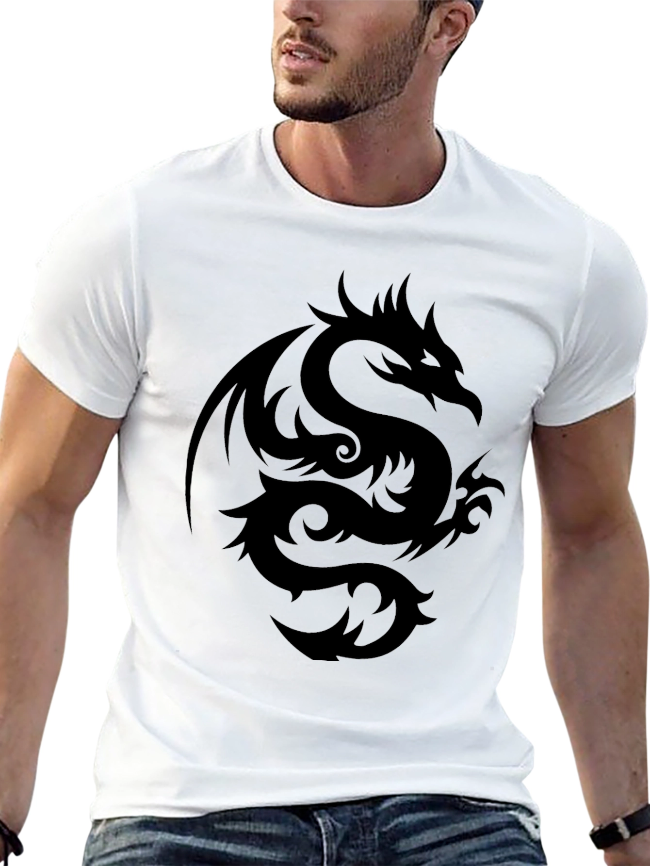 Black Black Dragon Graphic Tee - Men's Short Sleeve Shirt view 13