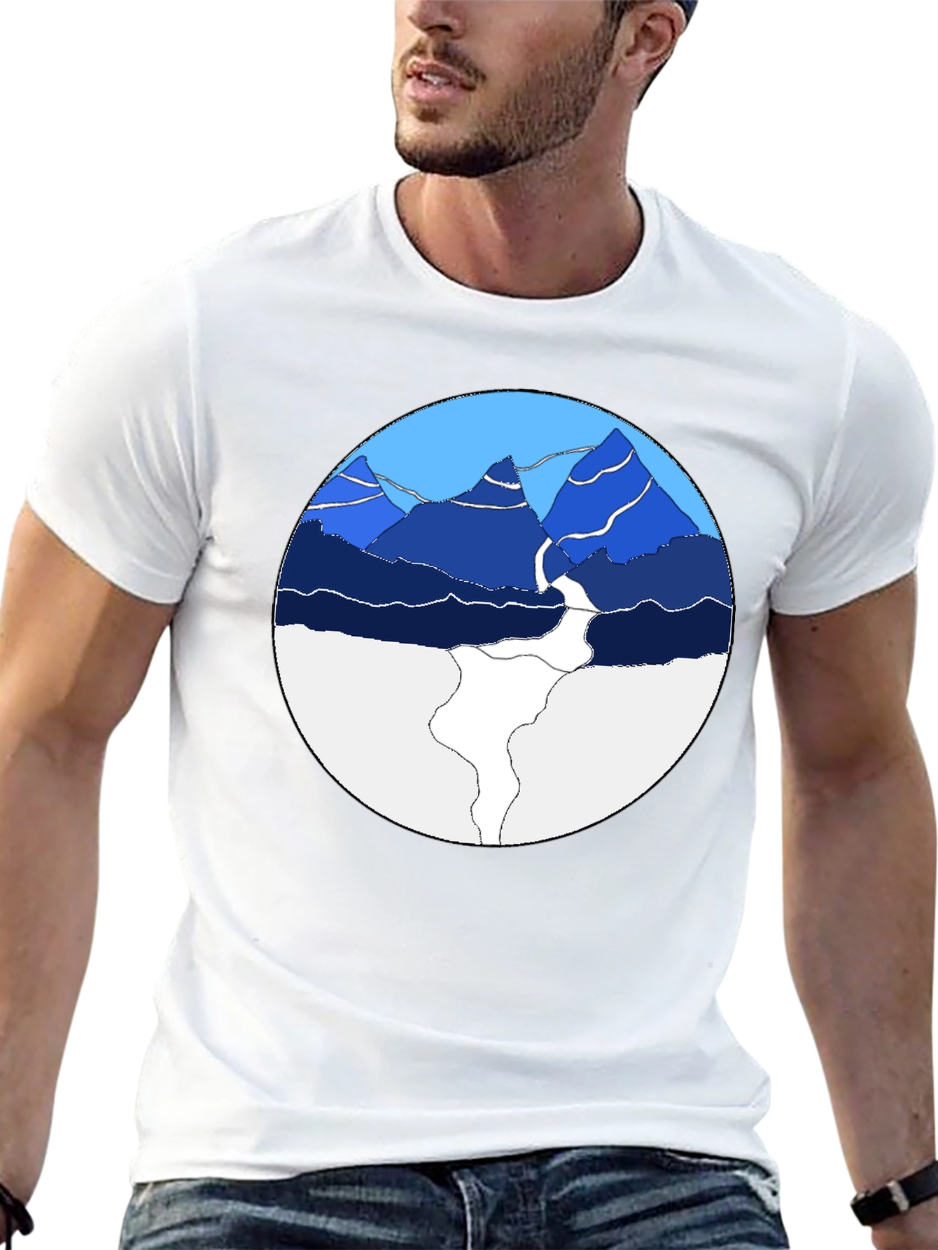 Black Mountain Graphic Print Crew Neck T-Shirt view 13