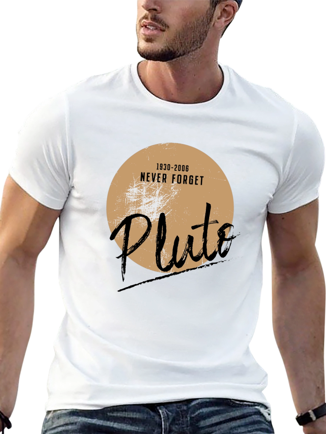 Black Never Forget Pluto Graphic T-Shirt view 13