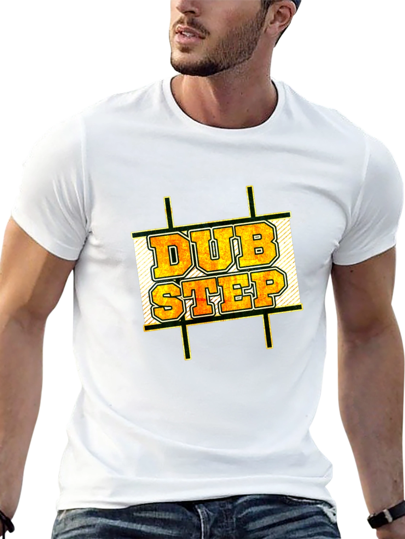 Black Dubstep Graphic Tee - Black Cotton Blend view 13