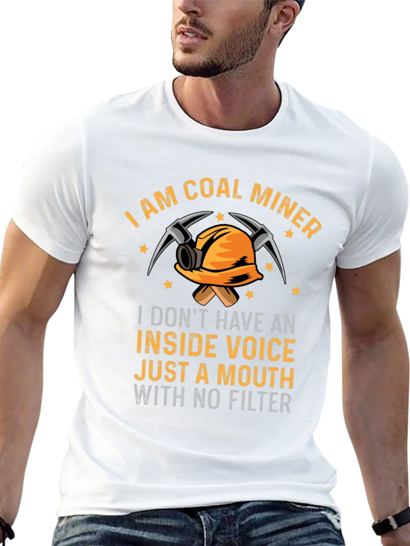 Black Coal Miner T-Shirt - Inside Voice, No Filter view 13