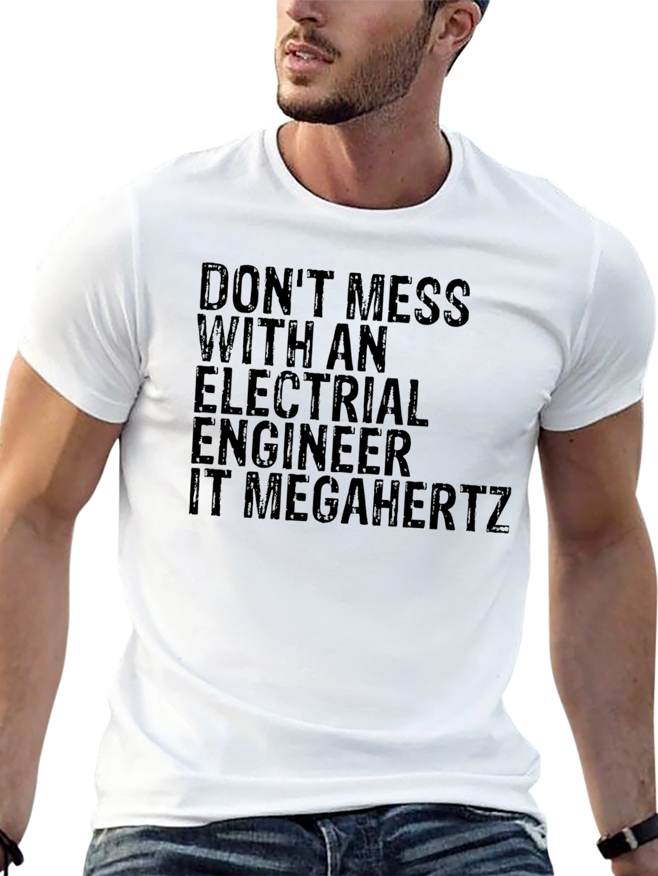 Black Electrical Engineer T-Shirt - Don't Mess view 13