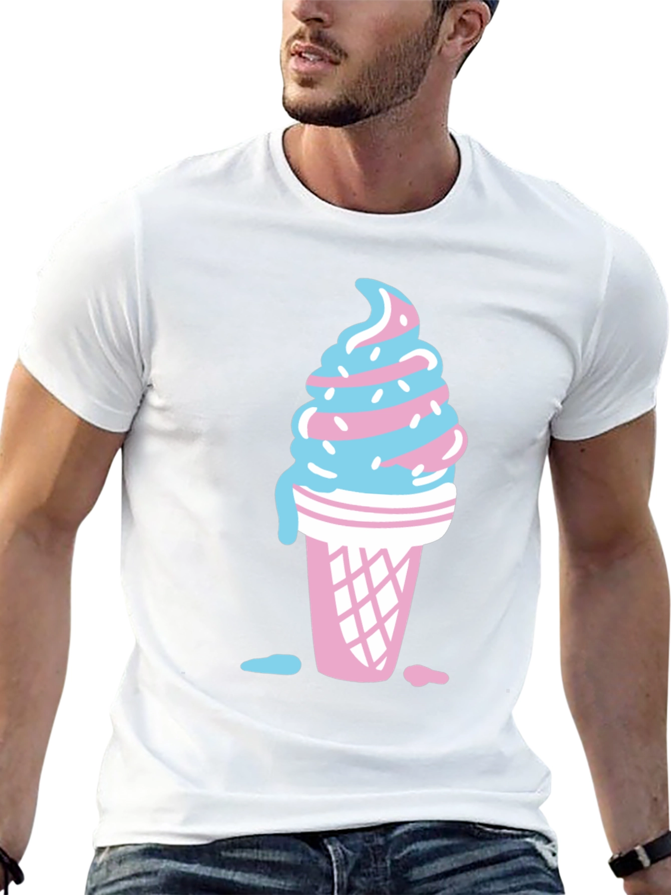 Black Ice Cream Cone T-Shirt view 13