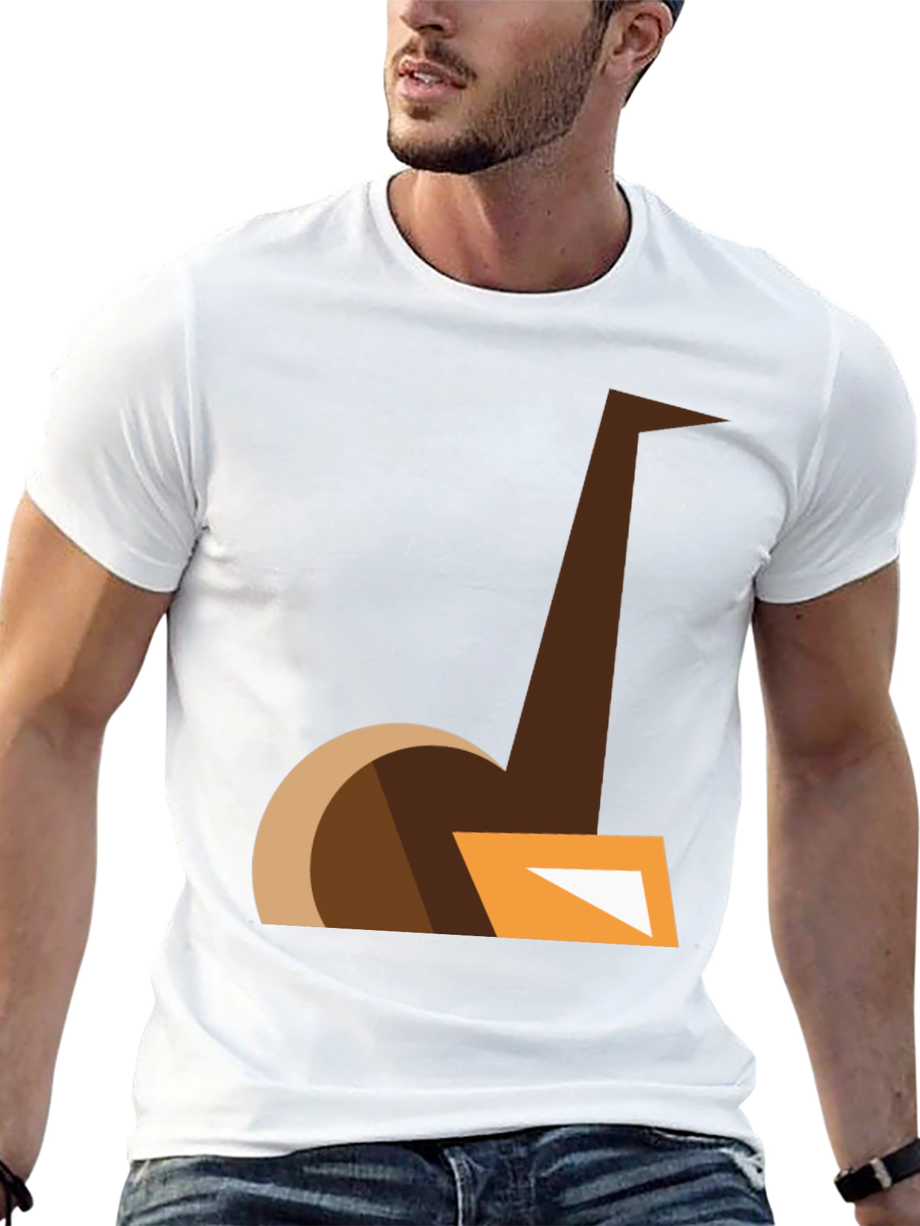 Black Abstract Ostrich Graphic Tee - Modern Casual Style view 13