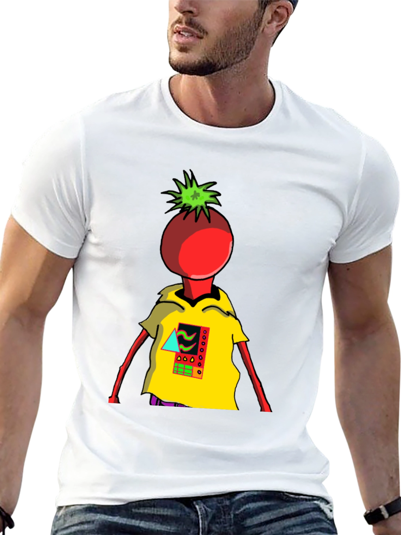 Black Tomato Head Graphic Tee - Unique & Stylish view 13