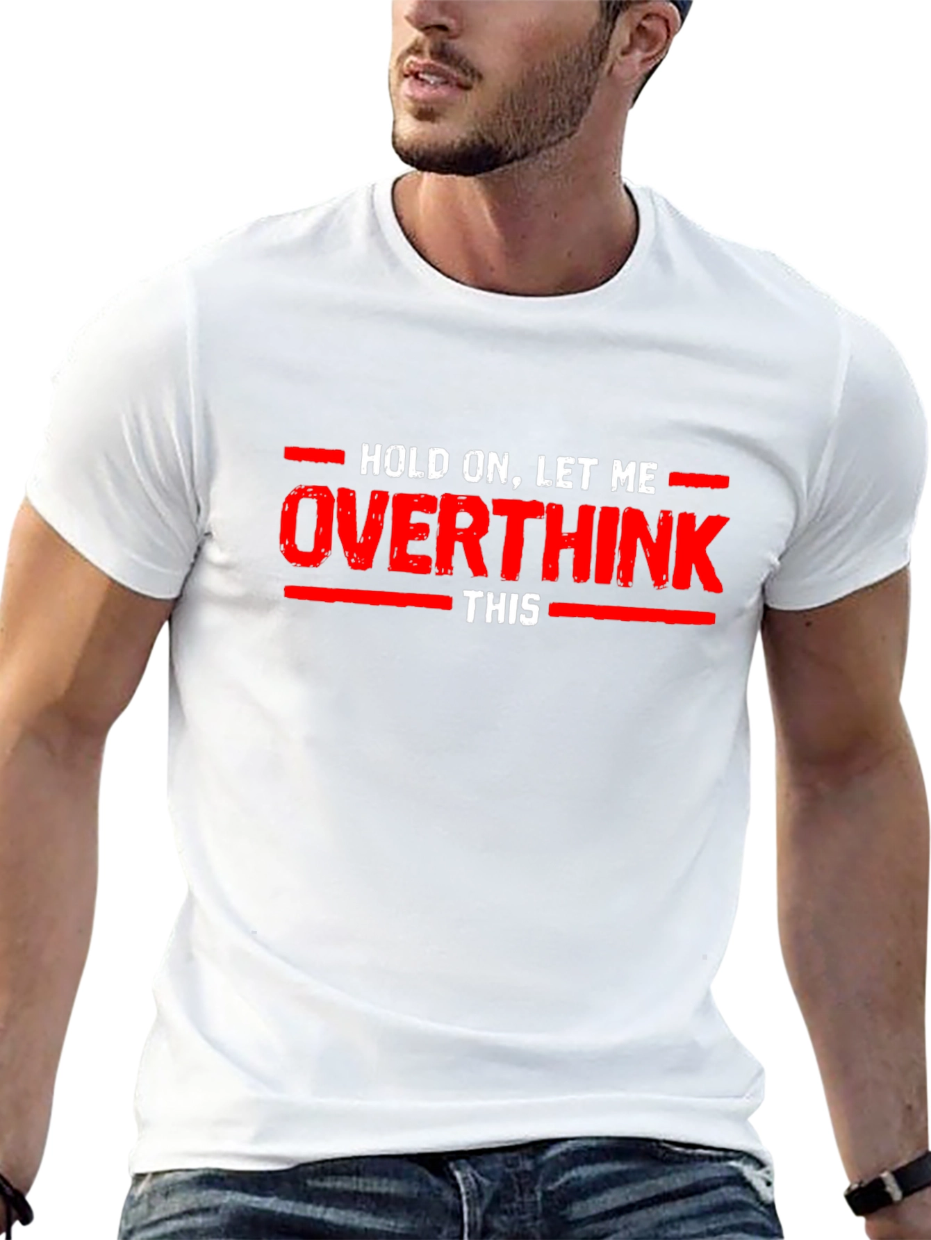 Black Overthink T-Shirt - Funny Graphic Tee view 13