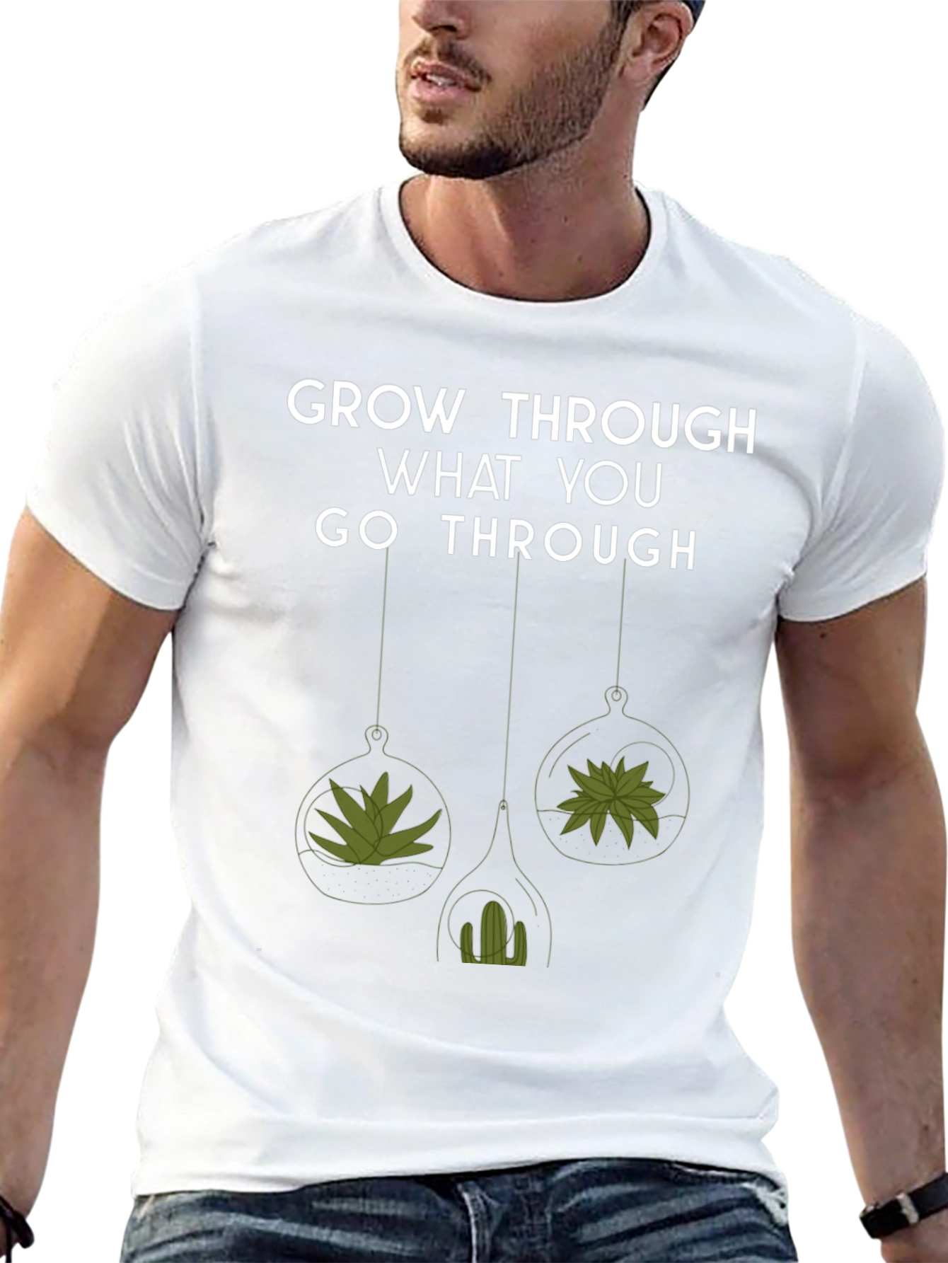 Black Grow Through What You Go Through Tee view 13