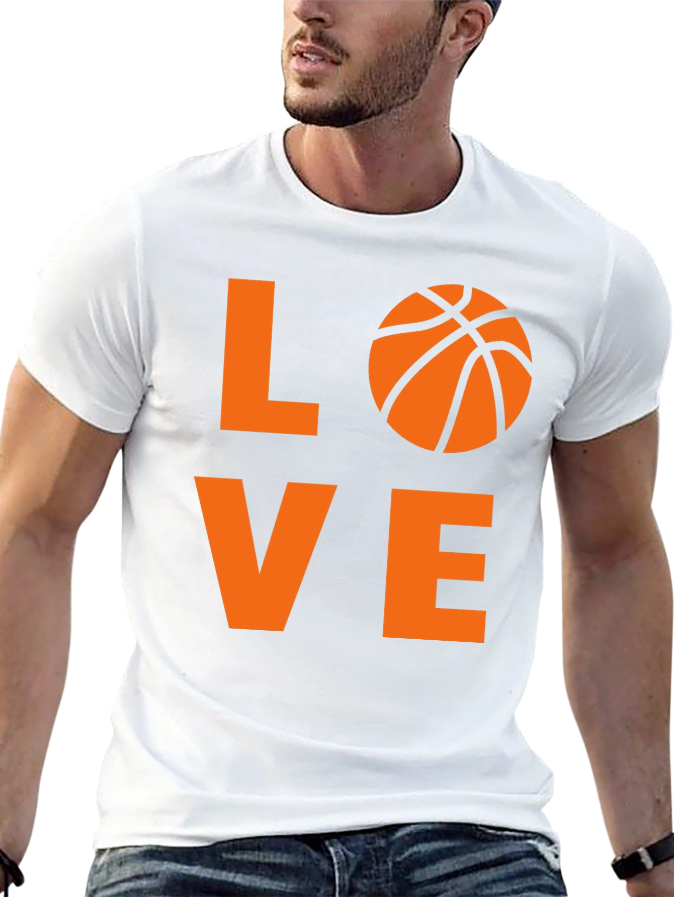 Black Love Basketball Graphic Tee - Black Cotton Shirt view 13