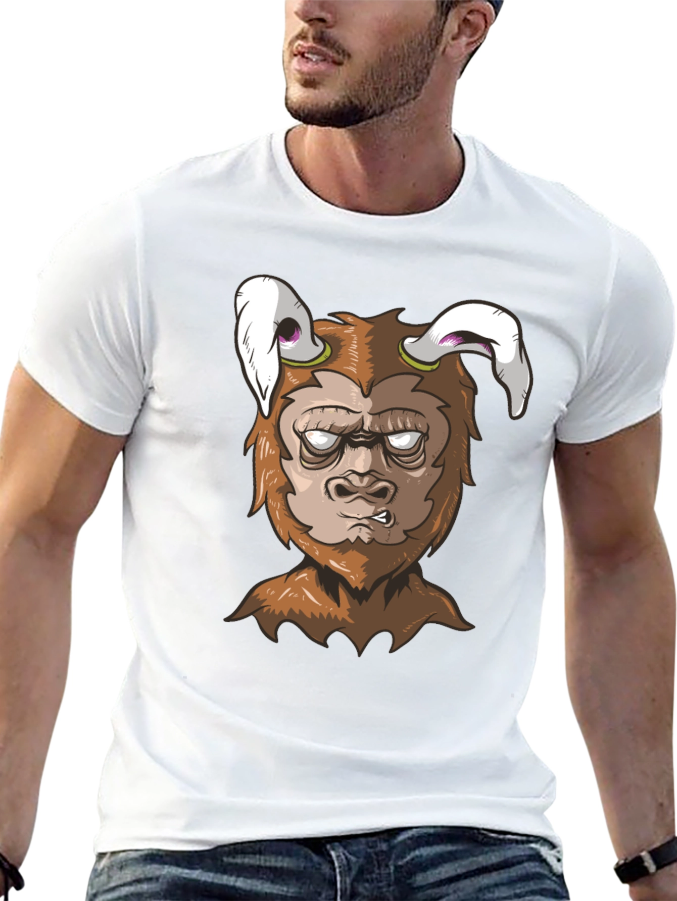 Black Cartoon Monster Graphic Tee - Black view 13