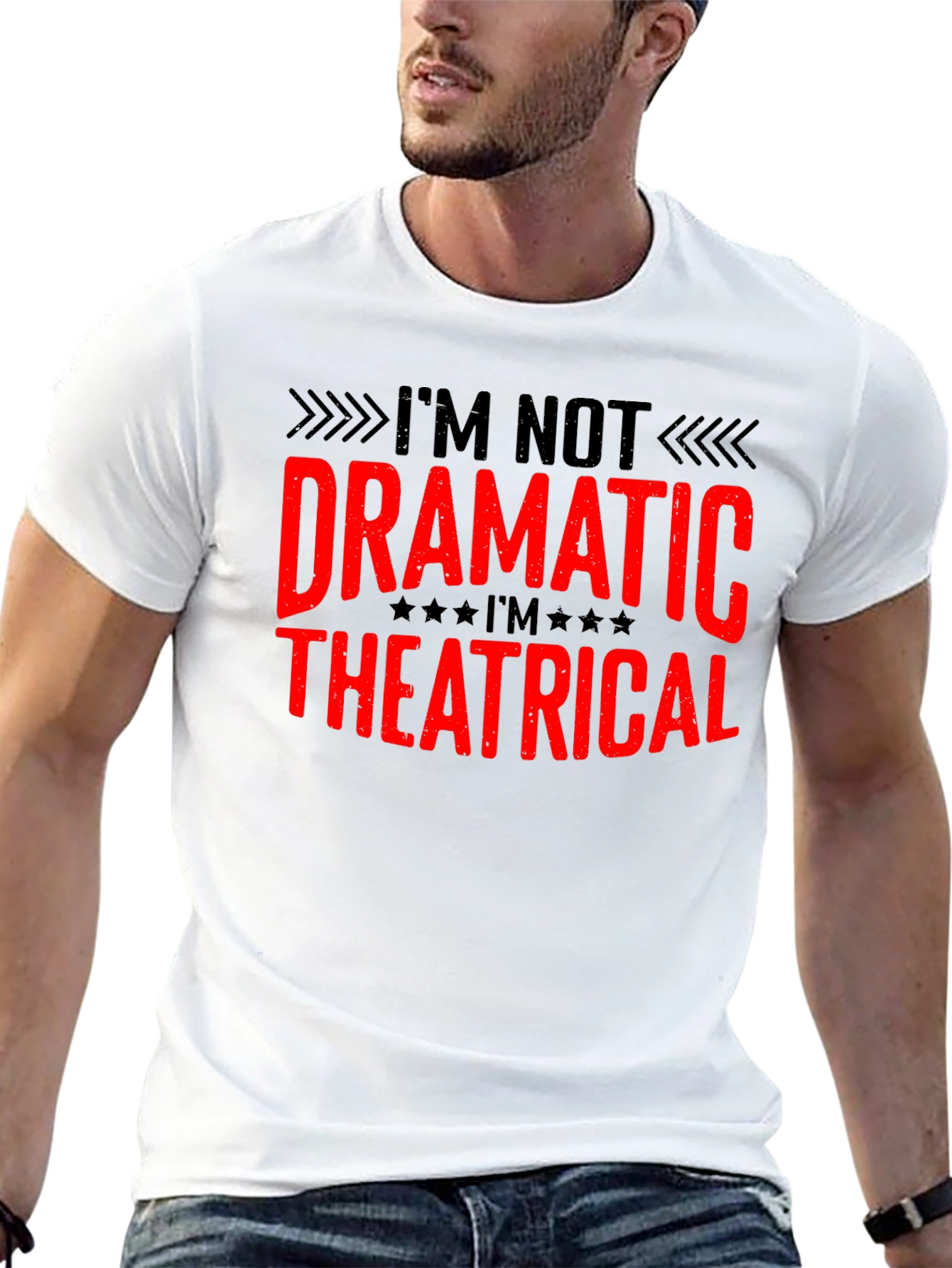 Black Dramatic Theatrical Funny Novelty T-Shirt view 13
