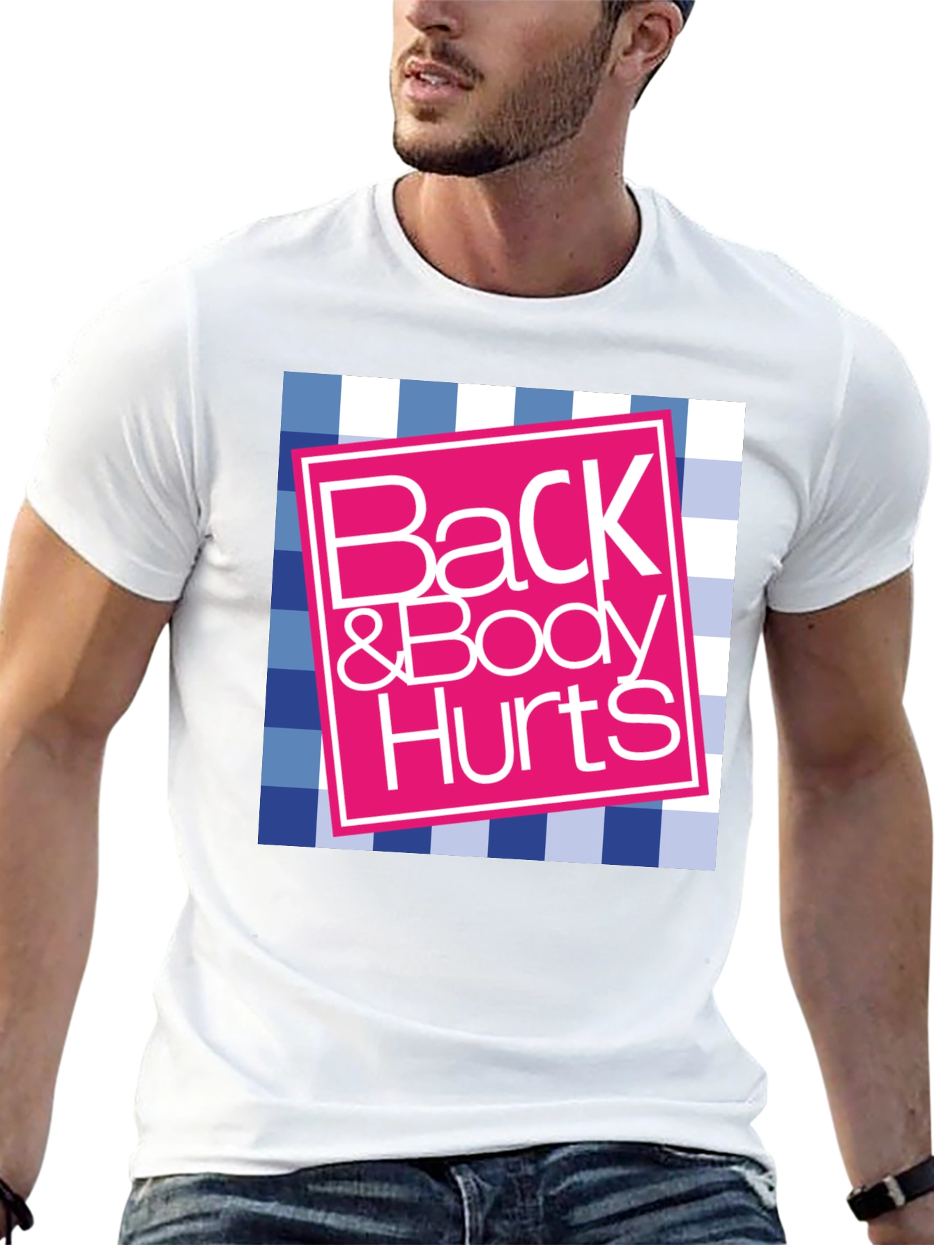 Black Back & Body Hurts Graphic Tee view 13