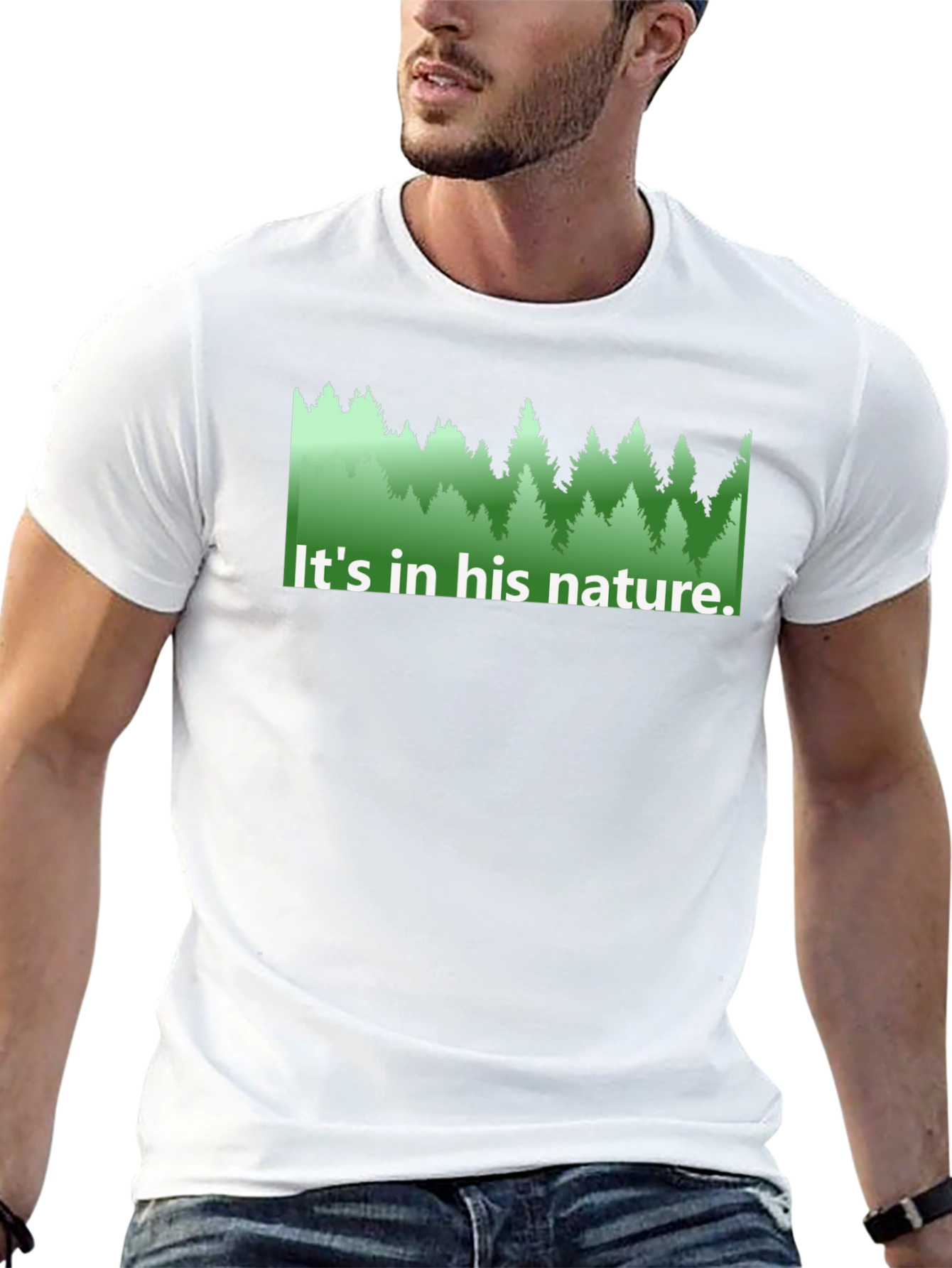 Black Nature Lover's Tee - "It's in his nature." view 13