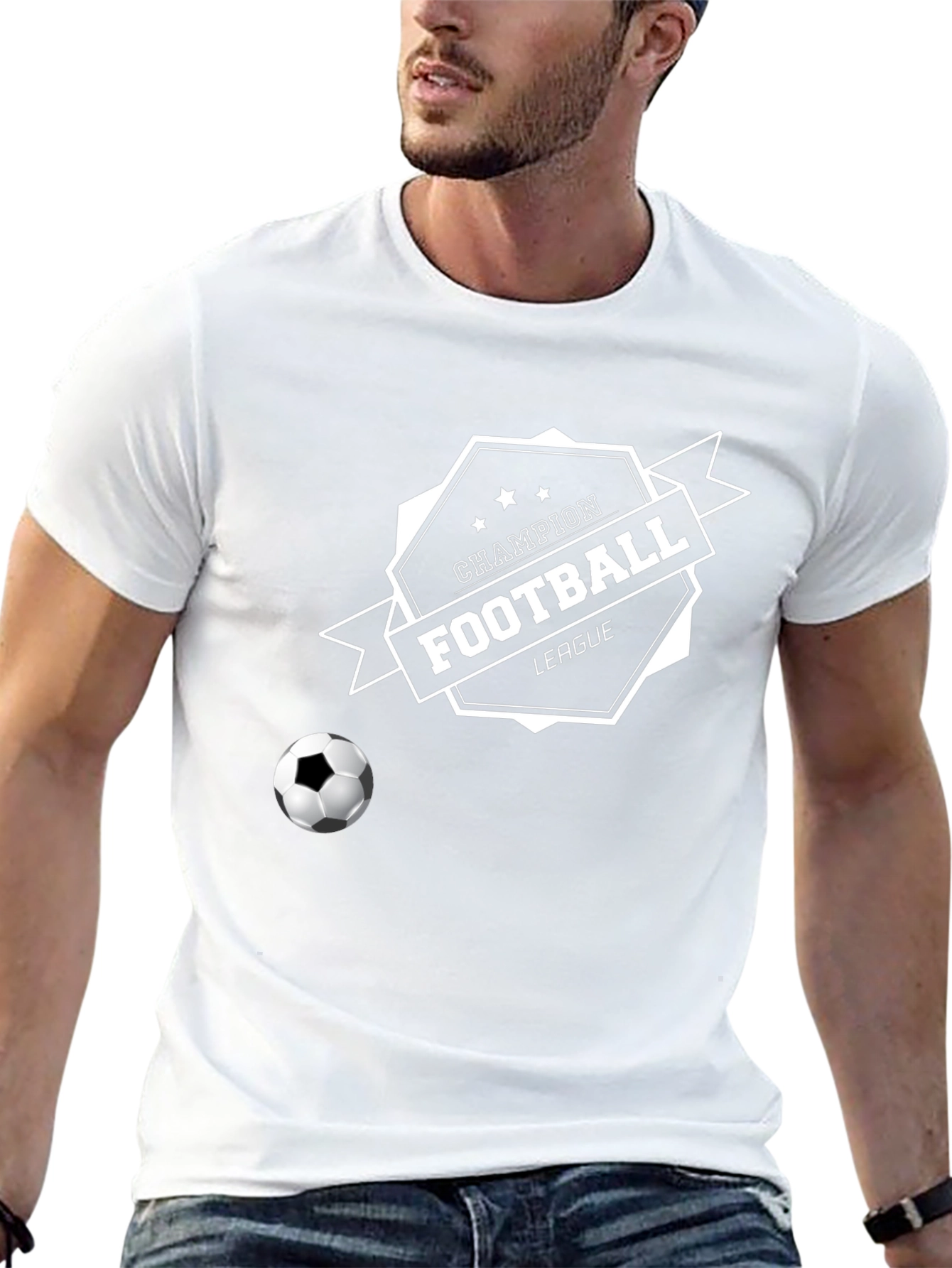 Black Champion Football League Black T-Shirt view 13