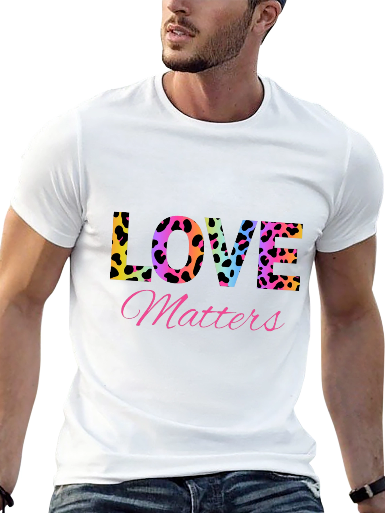 Black Love Matters T-Shirt - Leopard Print view 13
