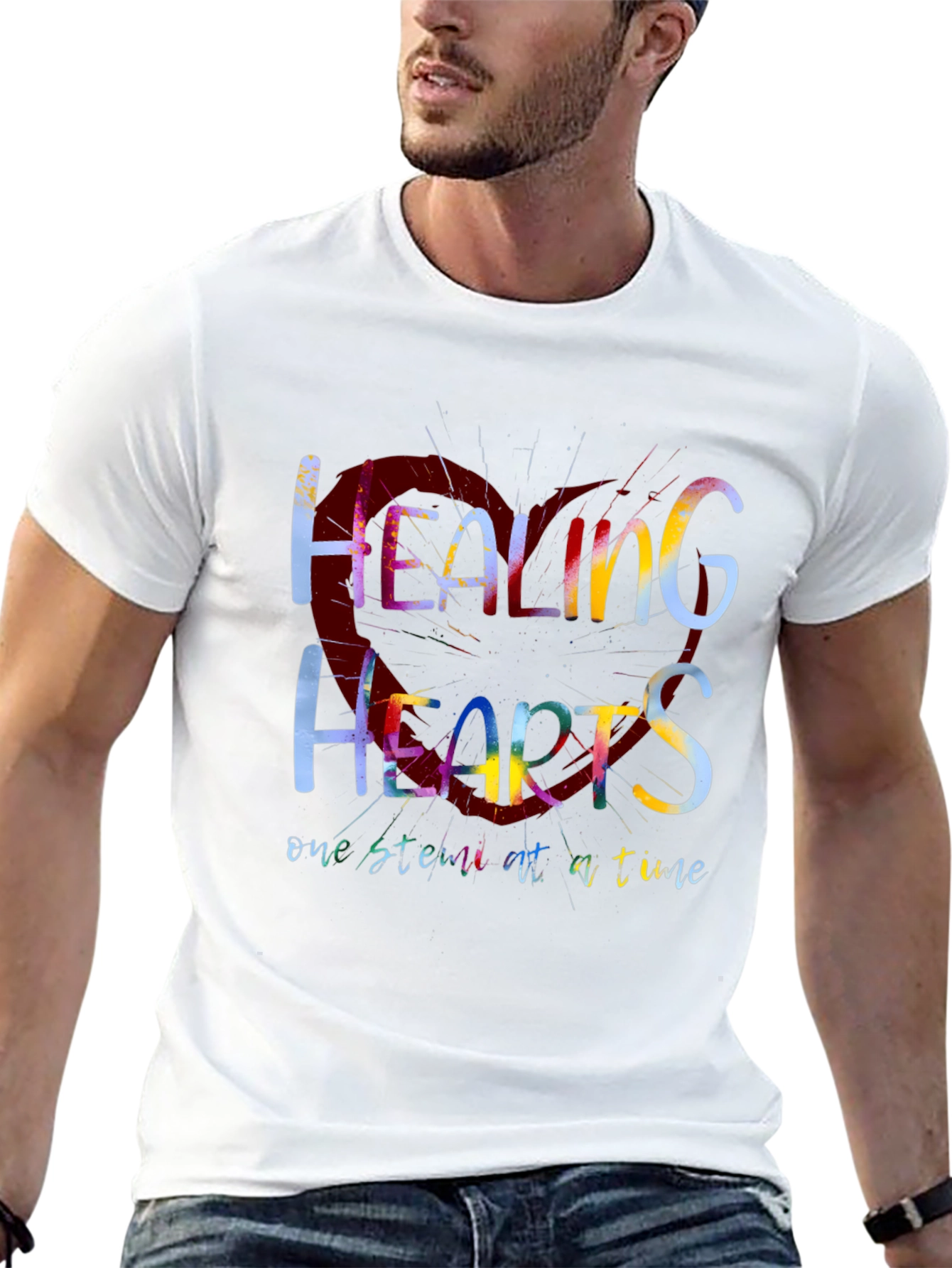 Black Healing Hearts Graphic Tee - One Stitch at a Time view 13