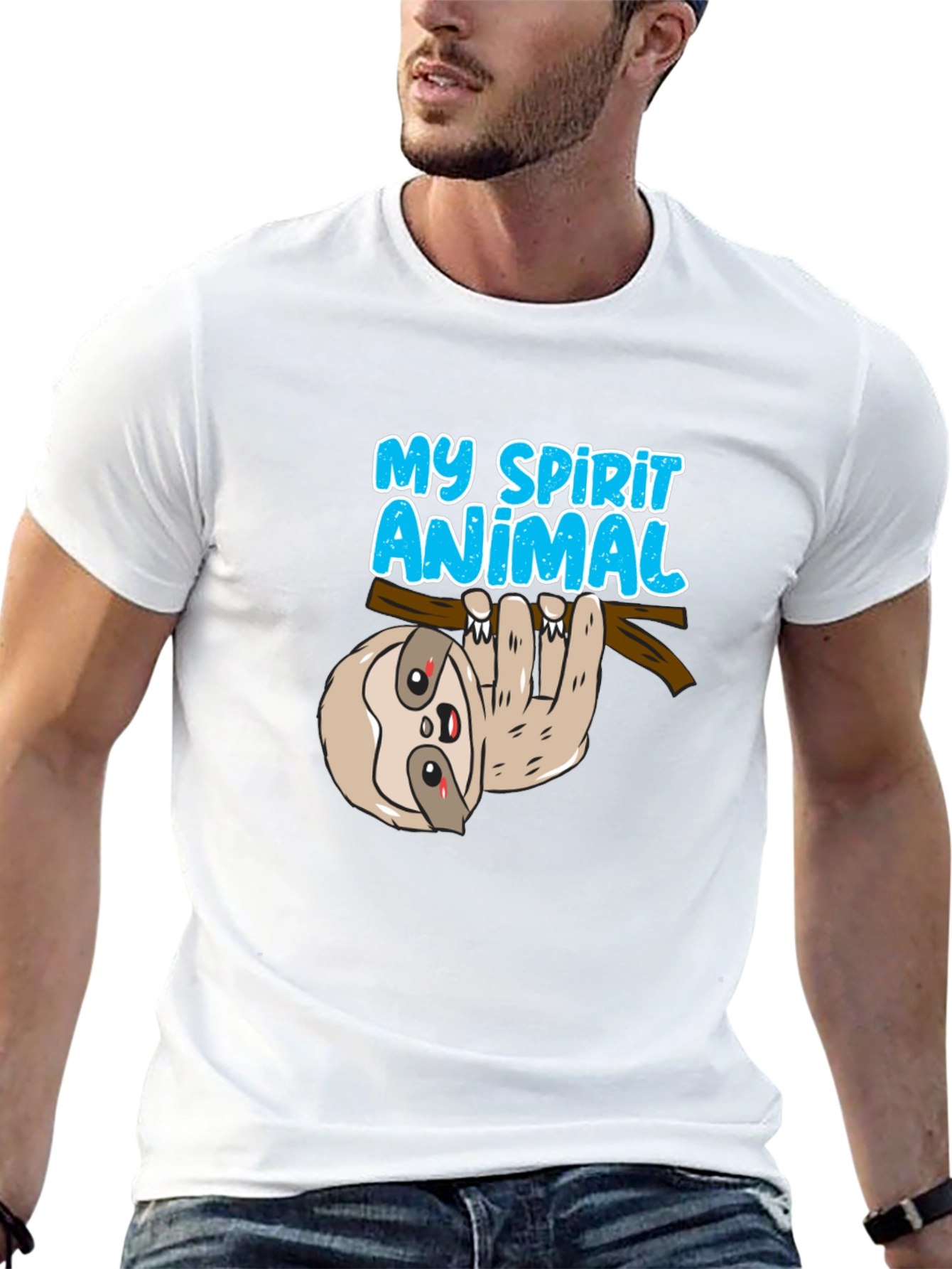 My Spirit Animal Sloth T-Shirt - Soft Cotton Tee - 13
