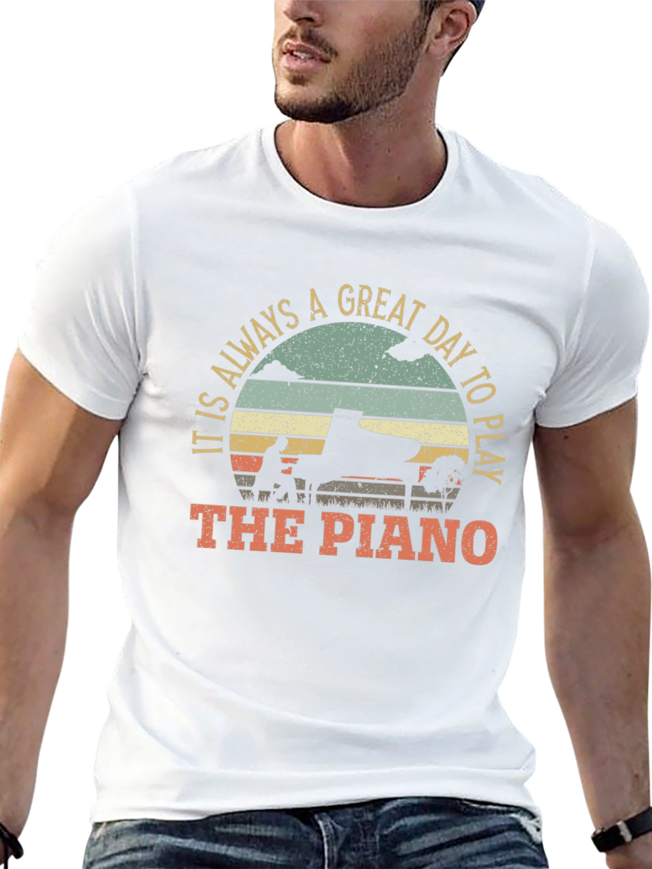 Black Piano Player T-Shirt: It's Always A Great Day to Play view 13