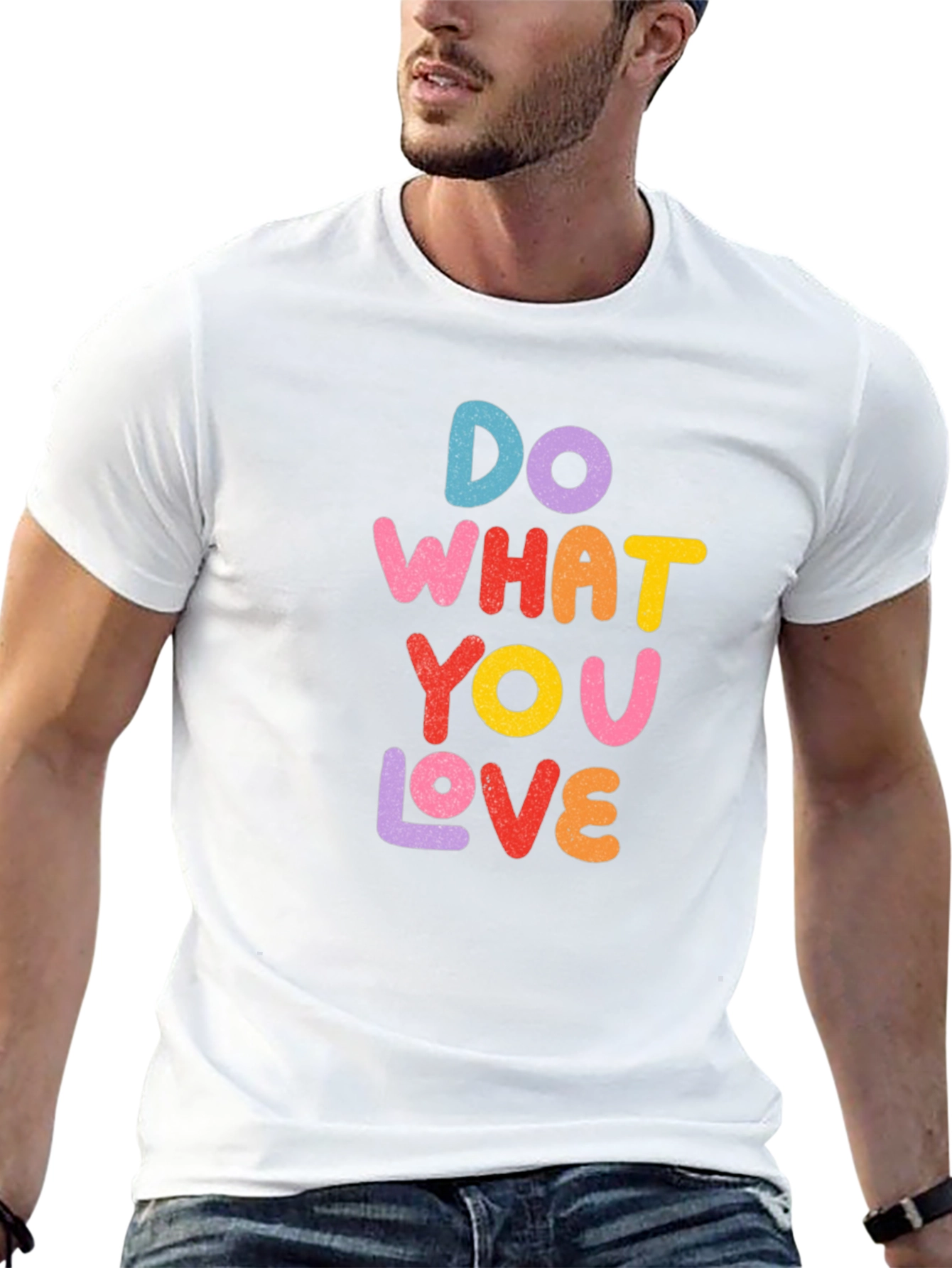 Black Do What You Love Graphic Tee - Black Unisex T-Shirt view 13