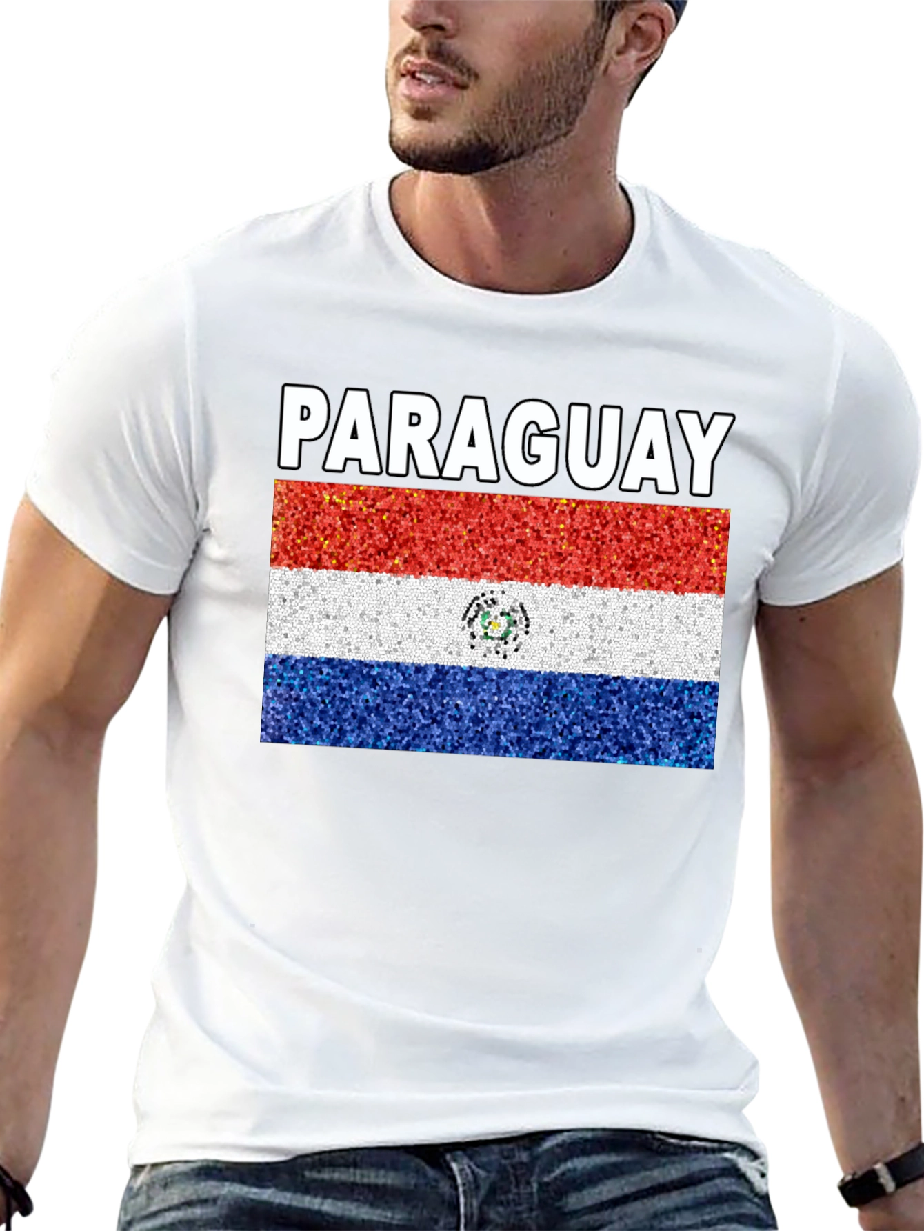 Black Paraguay Flag T-Shirt - Patriotic Design view 13