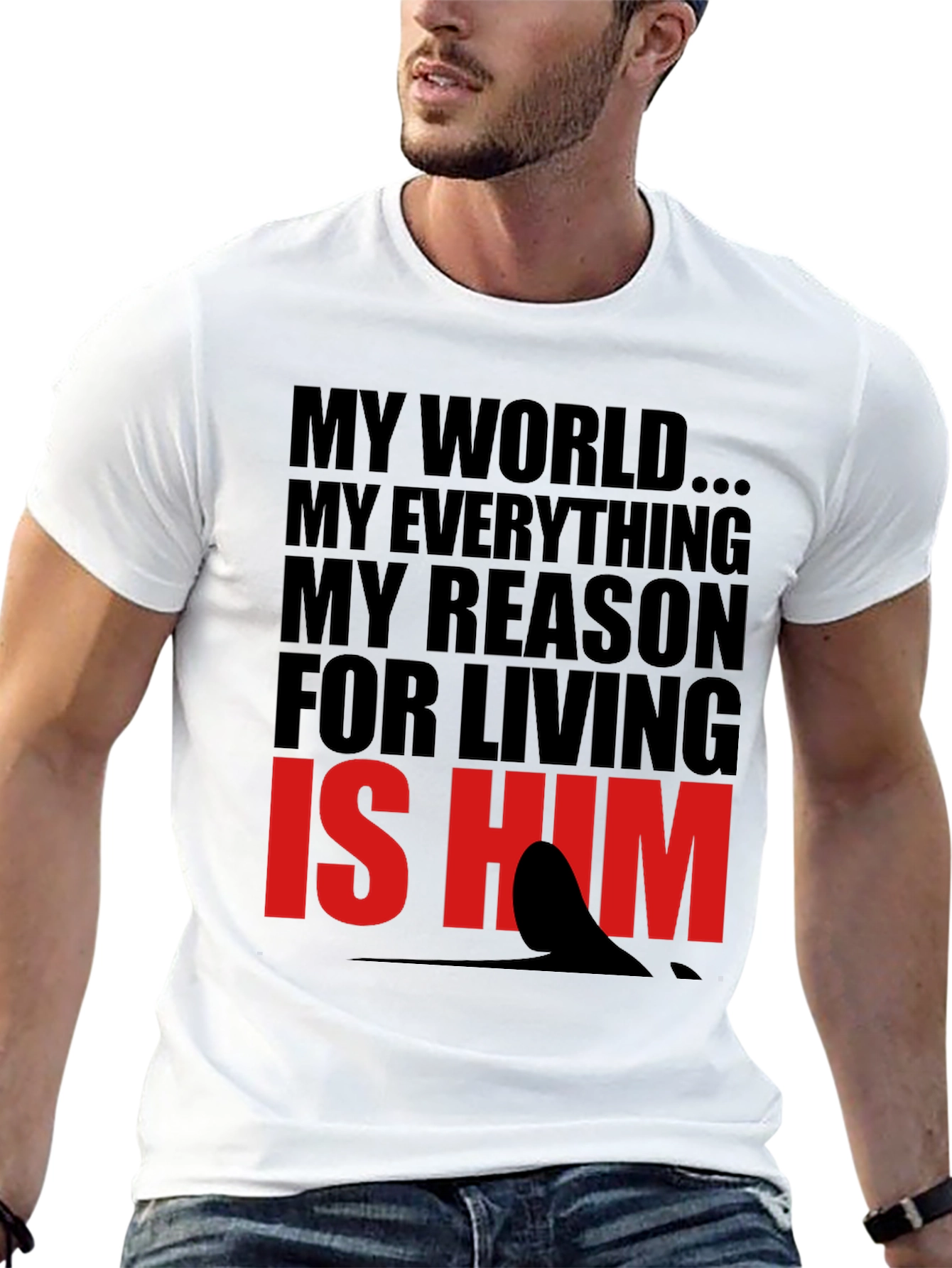 Black My World Is Him Graphic Tee view 13