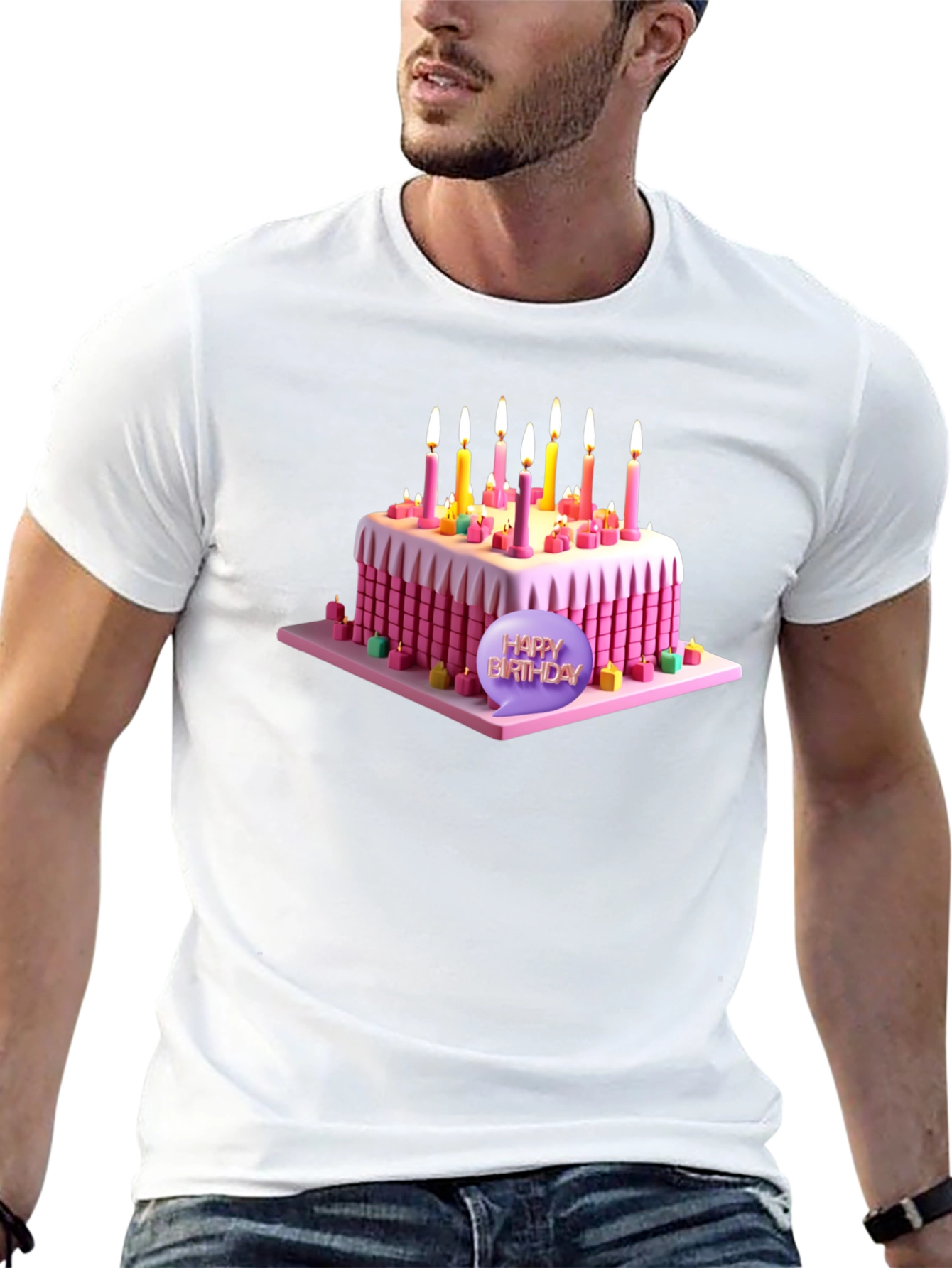 Black Birthday Cake T-Shirt - Sweet Celebration Style! view 13