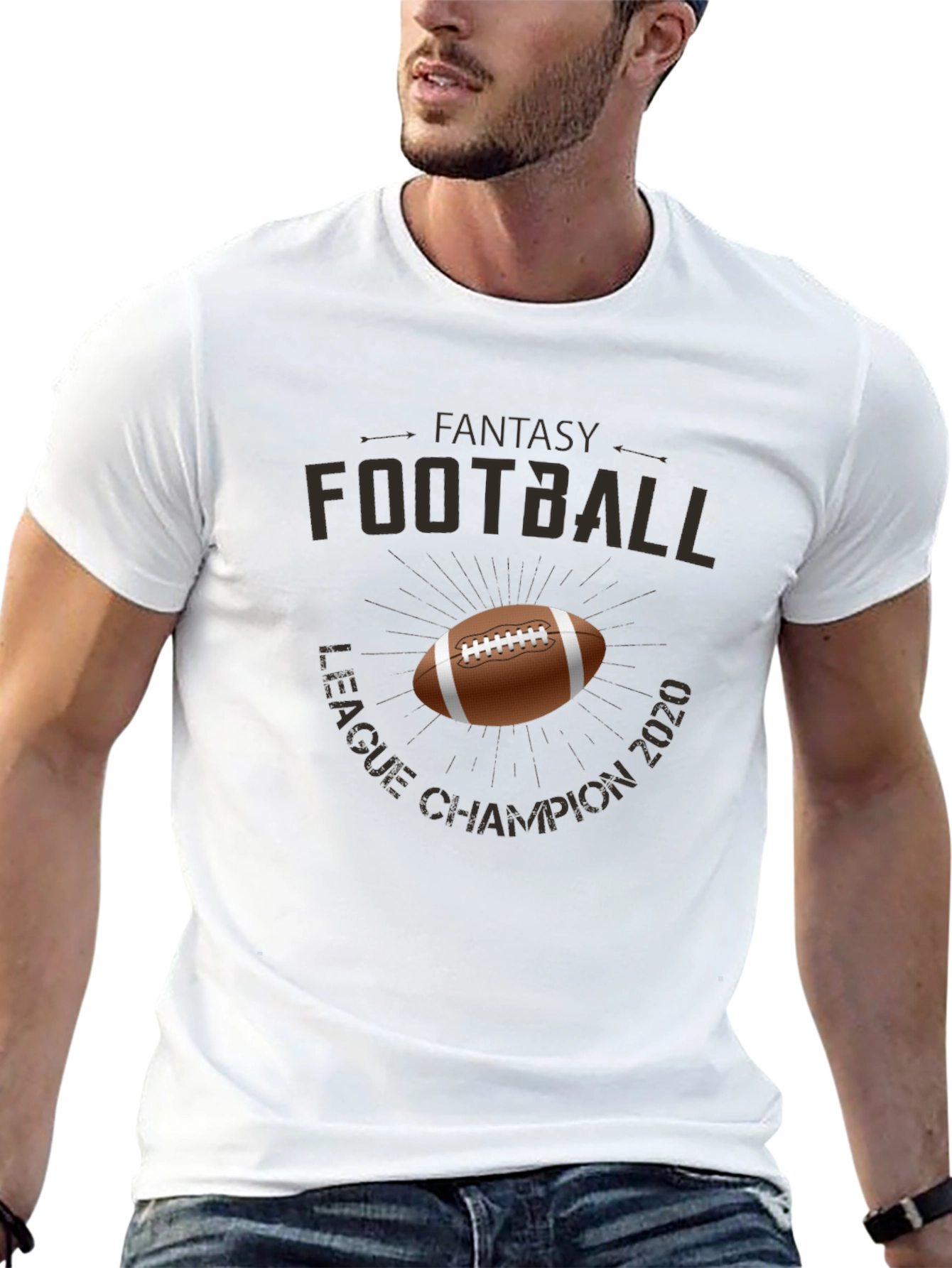 Black Fantasy Football League Champion 2020 T-Shirt view 13
