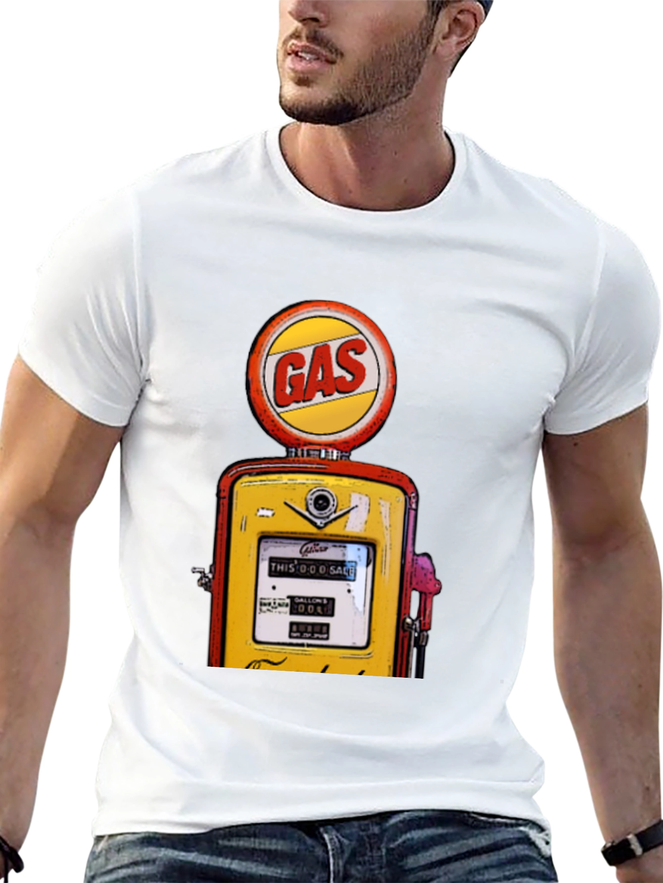 Black Vintage Gas Station Graphic T-Shirt view 13