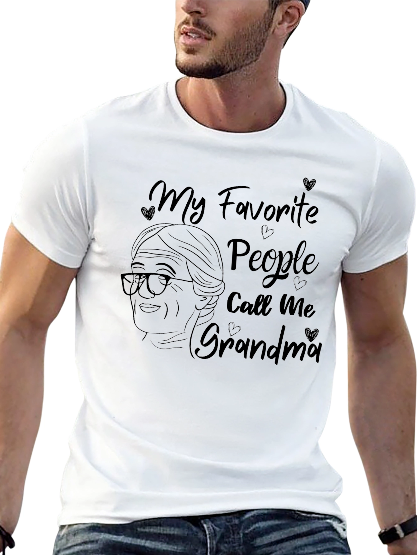 Black My Favorite People Call Me Grandma T-Shirt view 13