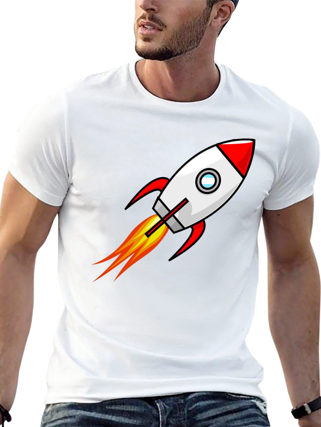 Black Rocket Launch Graphic T-Shirt - Blast Off in Style! view 13