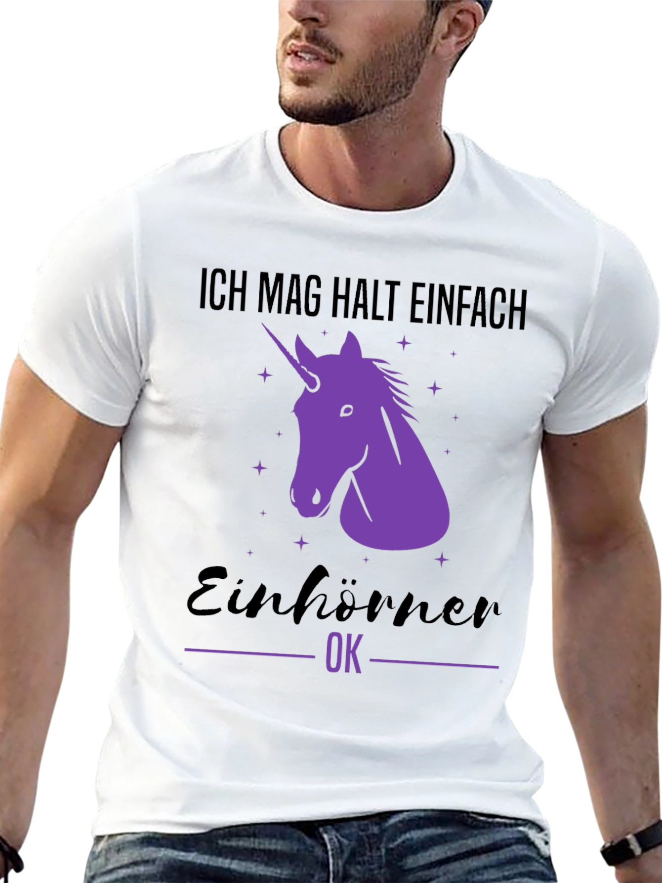 Black Unicorn T-Shirt - "Ich mag halt einfach Einhörner OK" view 13