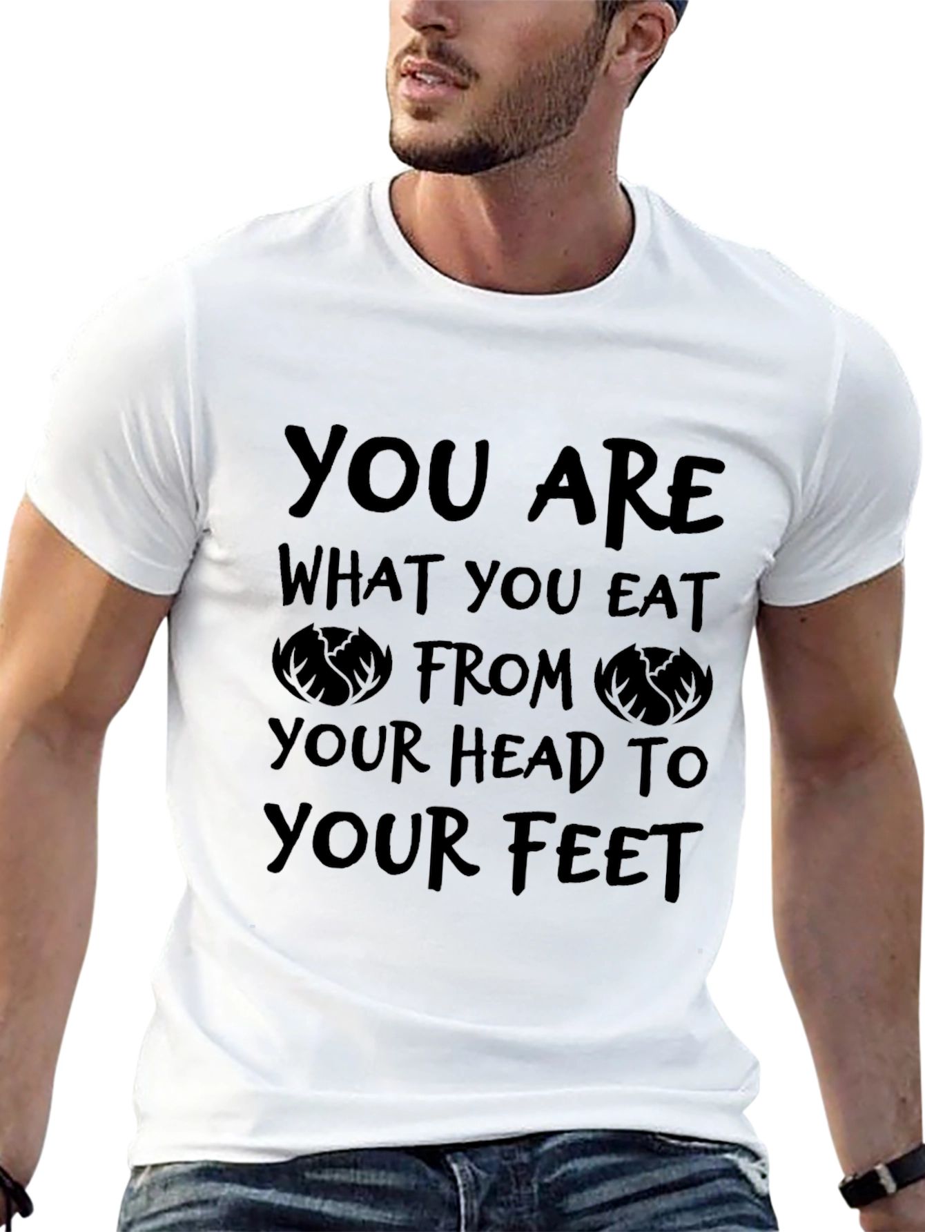 Black You Are What You Eat T-Shirt view 13