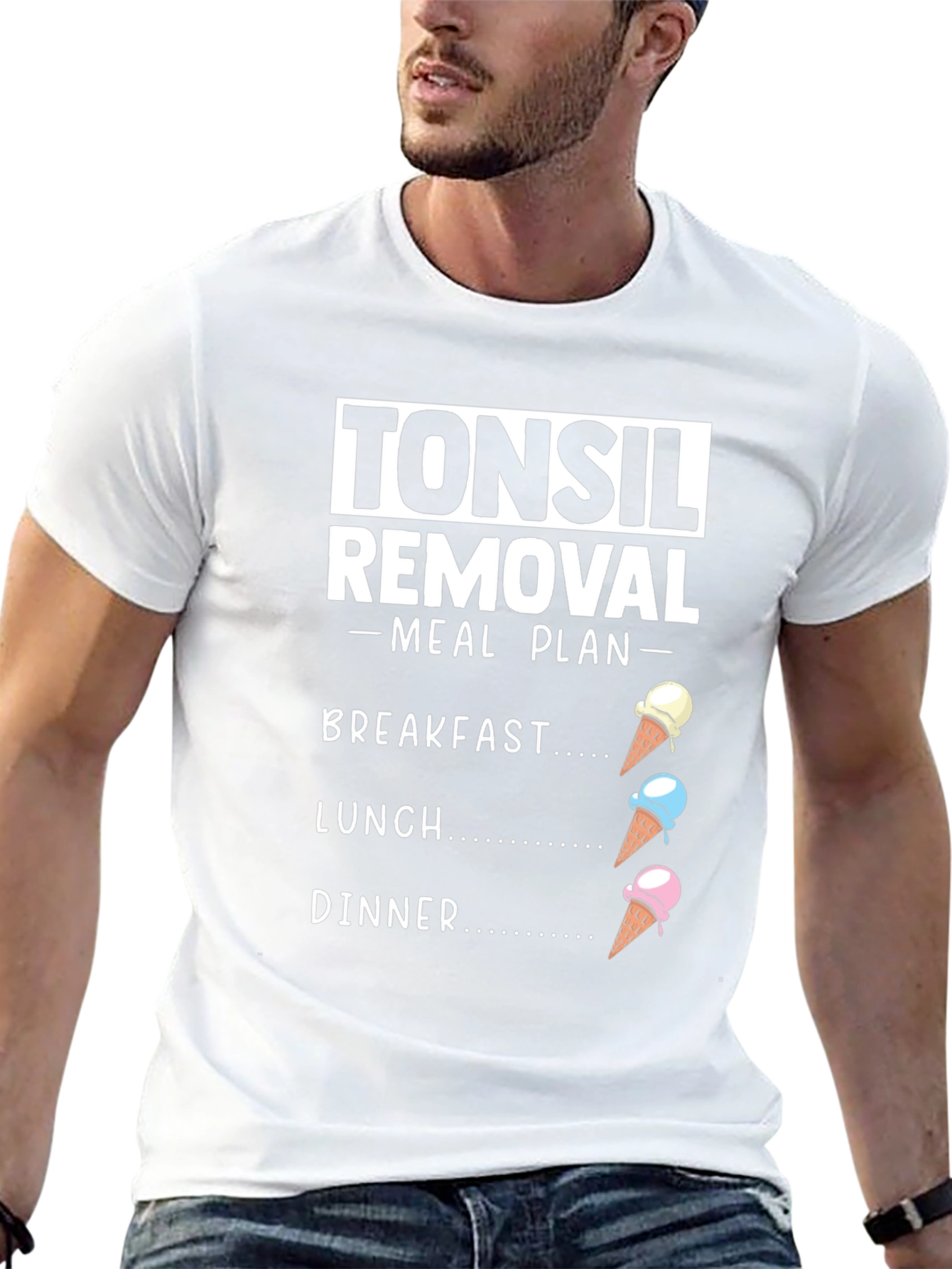 Black Tonsil Removal Meal Plan Ice Cream T-Shirt view 13