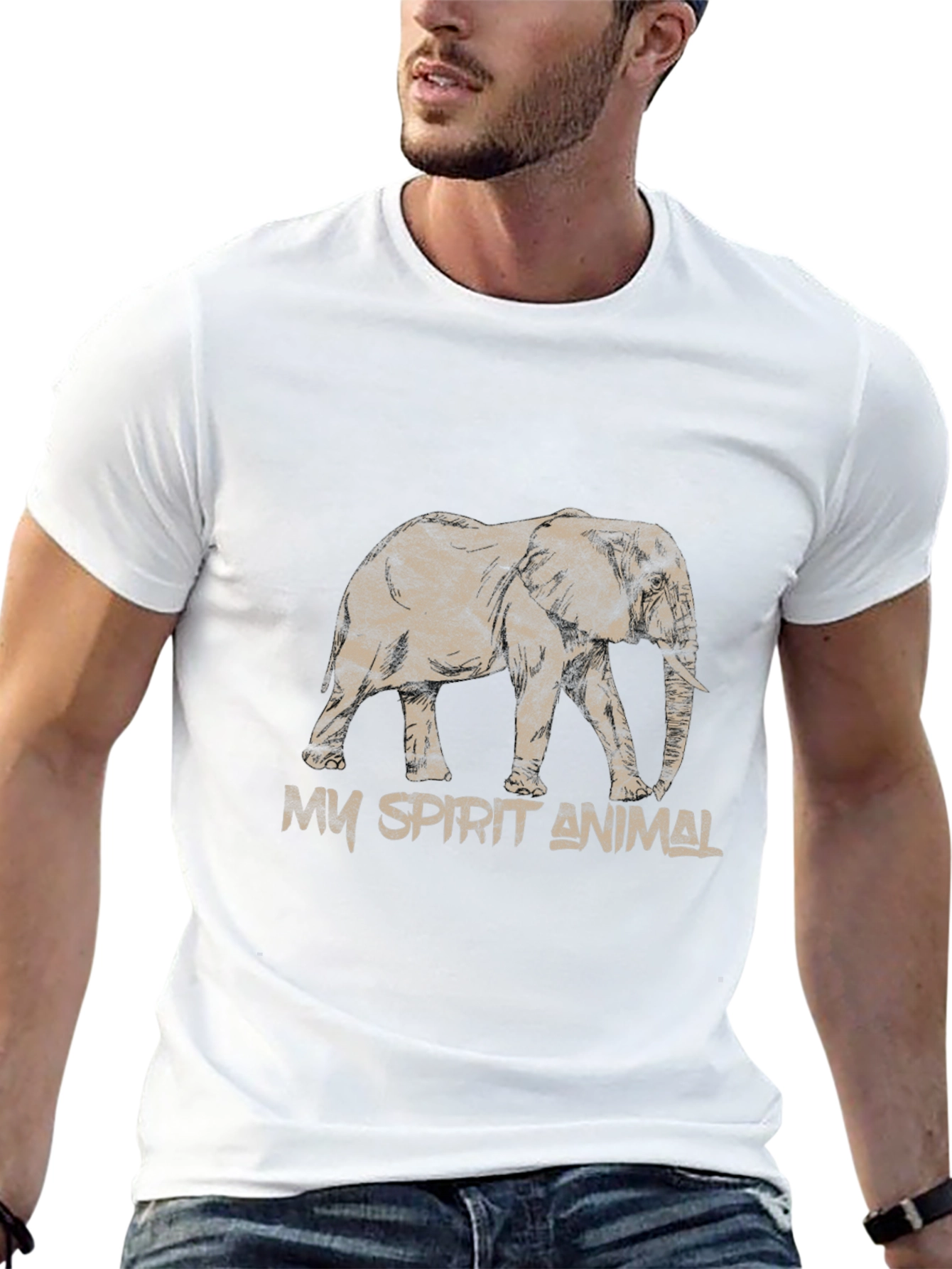 Black Elephant Spirit Animal T-Shirt view 13