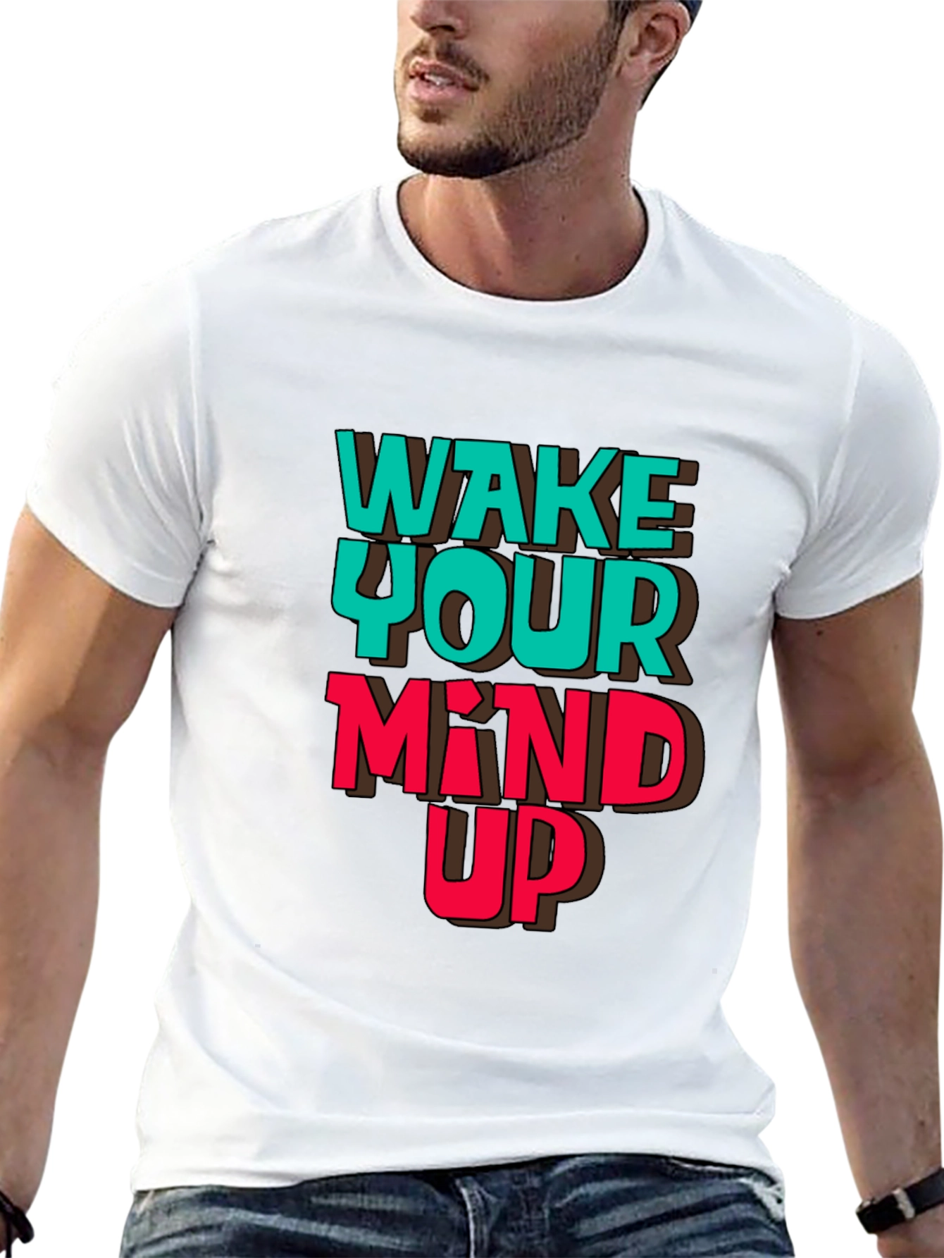 Black Wake Your Mind Up Graphic Tee - Black view 13