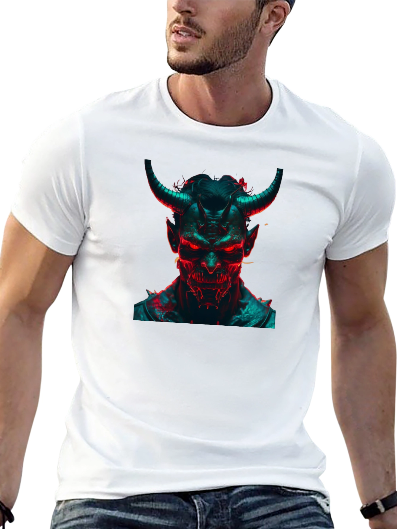 Black Demon Graphic T-Shirt - Bold & Edgy Design view 13