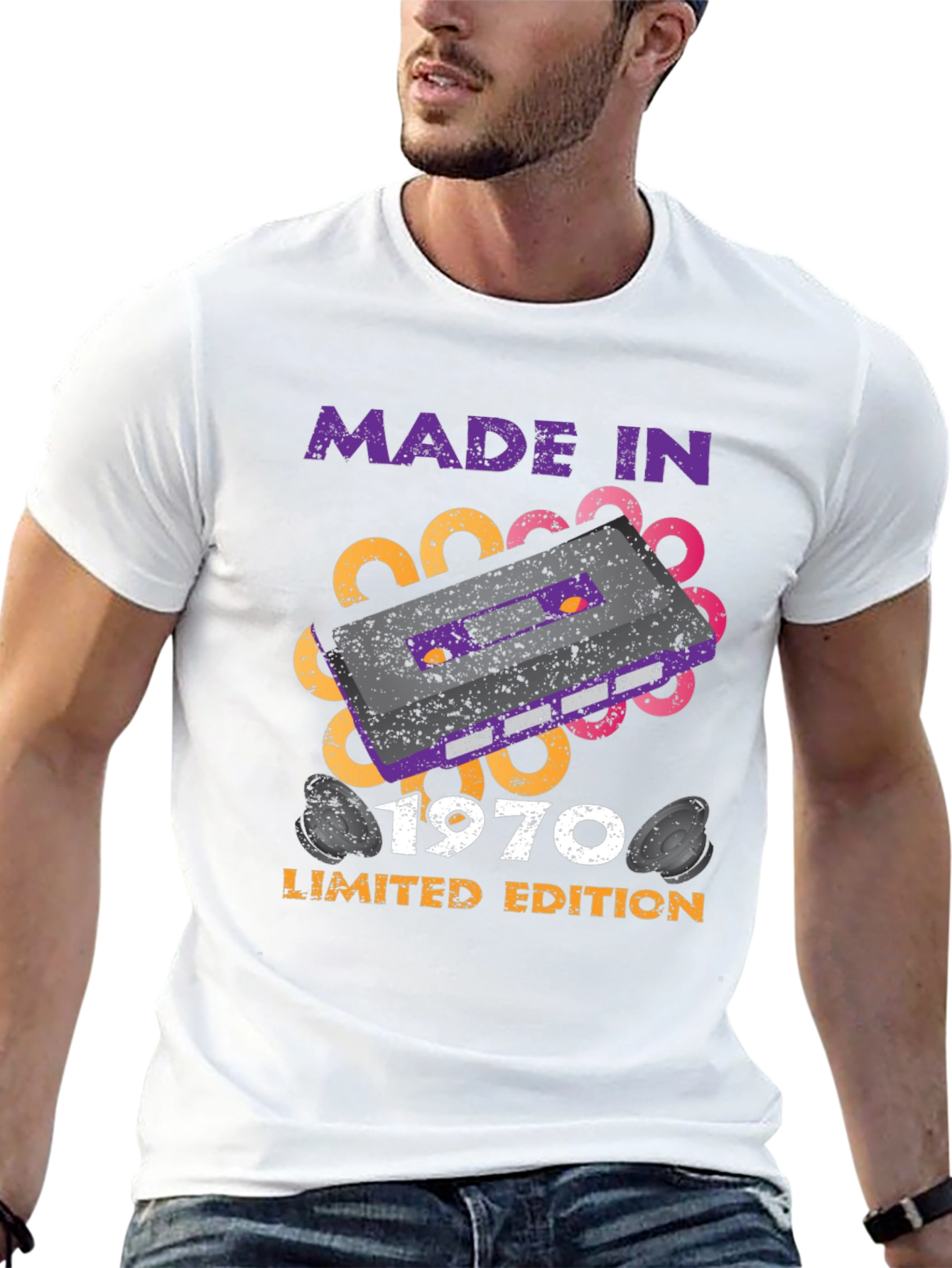 Black Made in 1970 Limited Edition Retro T-Shirt view 13